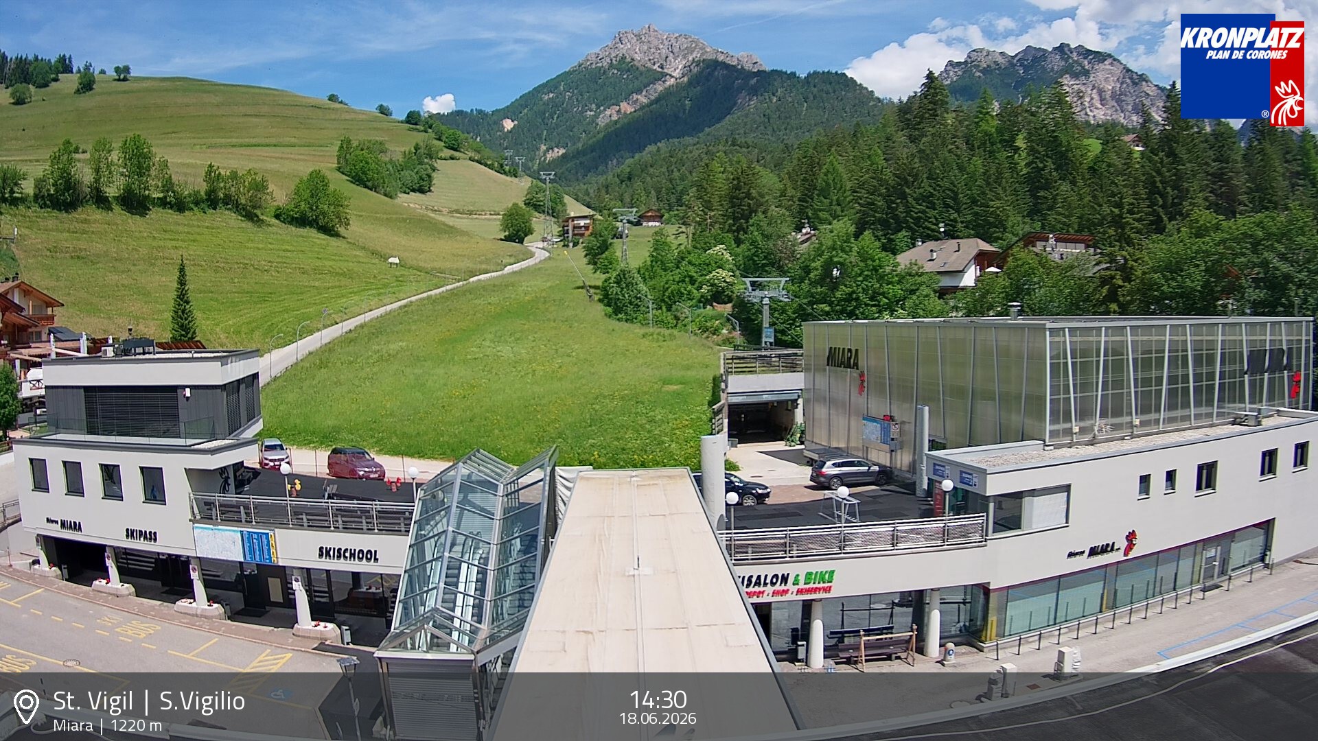 Archiv Foto Webcam Talstation Miara, Kronplatz