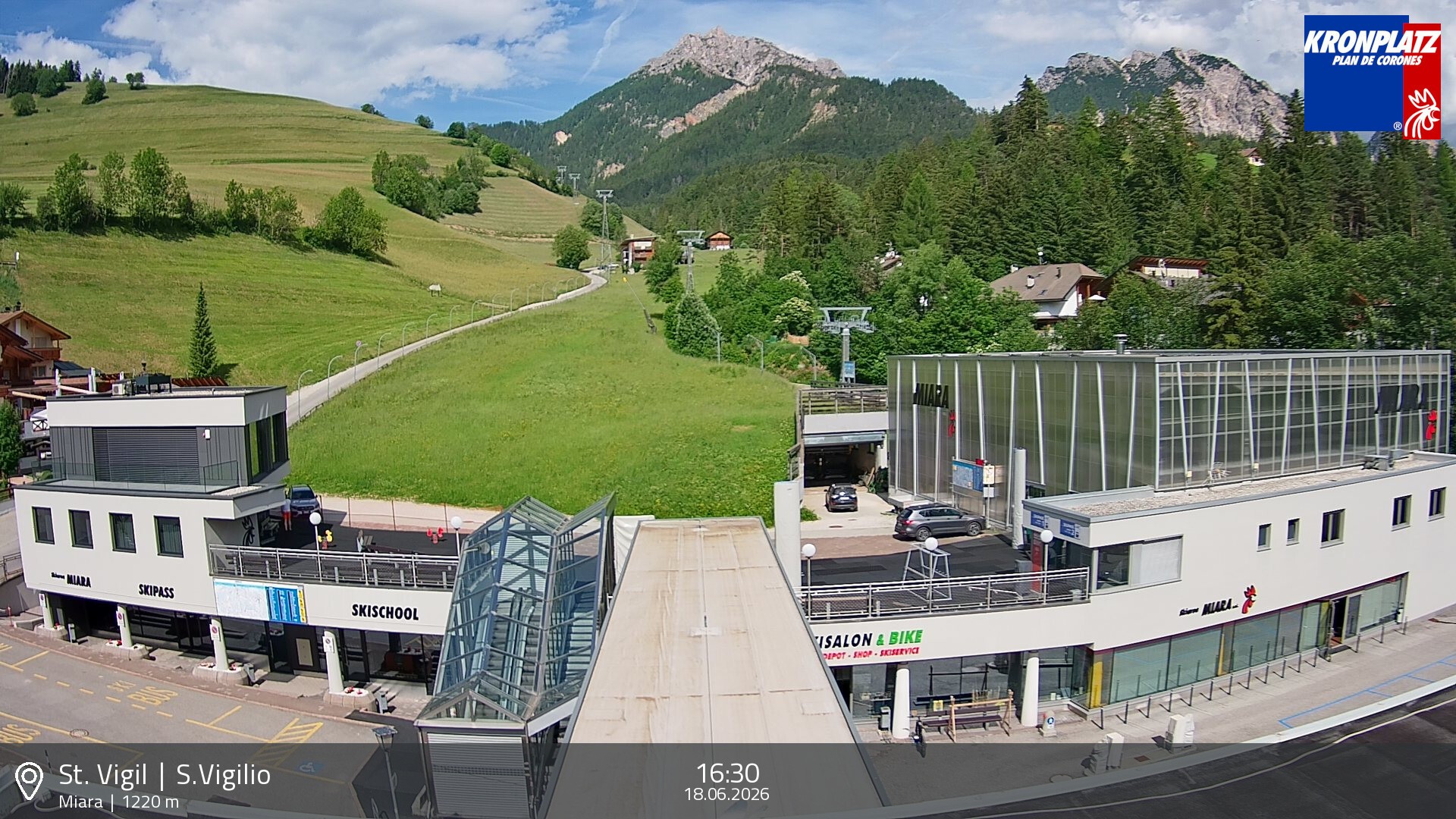 Archiv Foto Webcam Talstation Miara, Kronplatz