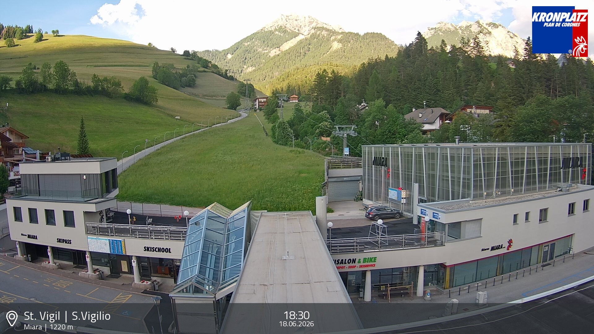 Archiv Foto Webcam Talstation Miara, Kronplatz
