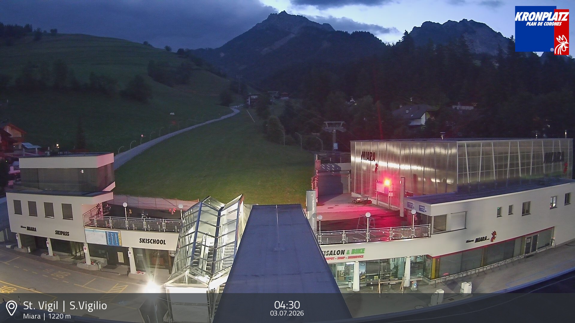 Archiv Foto Webcam Talstation Miara, Kronplatz
