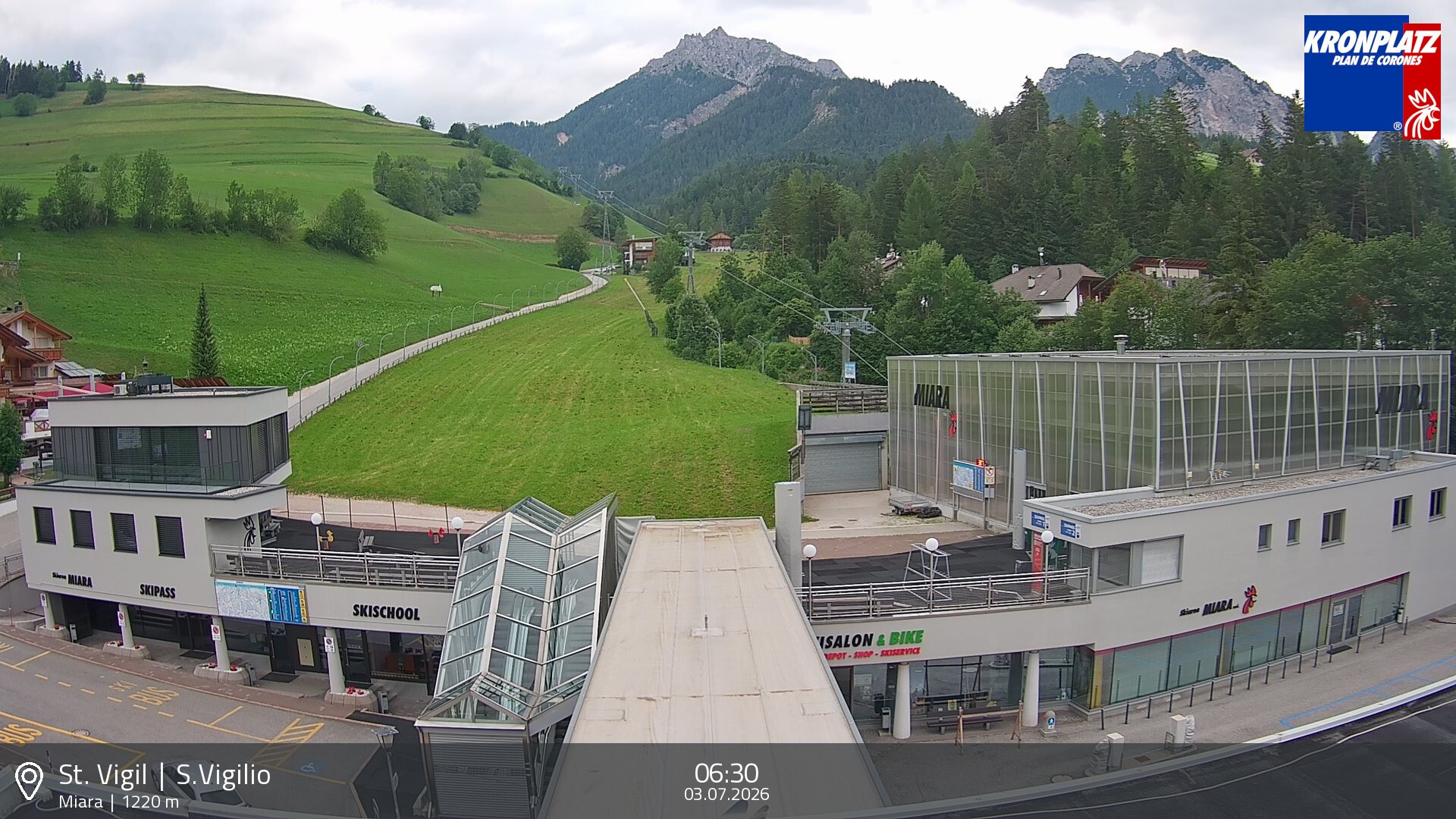 Archiv Foto Webcam Talstation Miara, Kronplatz