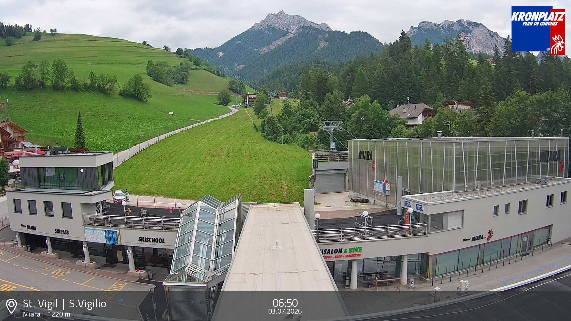 Archiv Foto Webcam Talstation Miara, Kronplatz