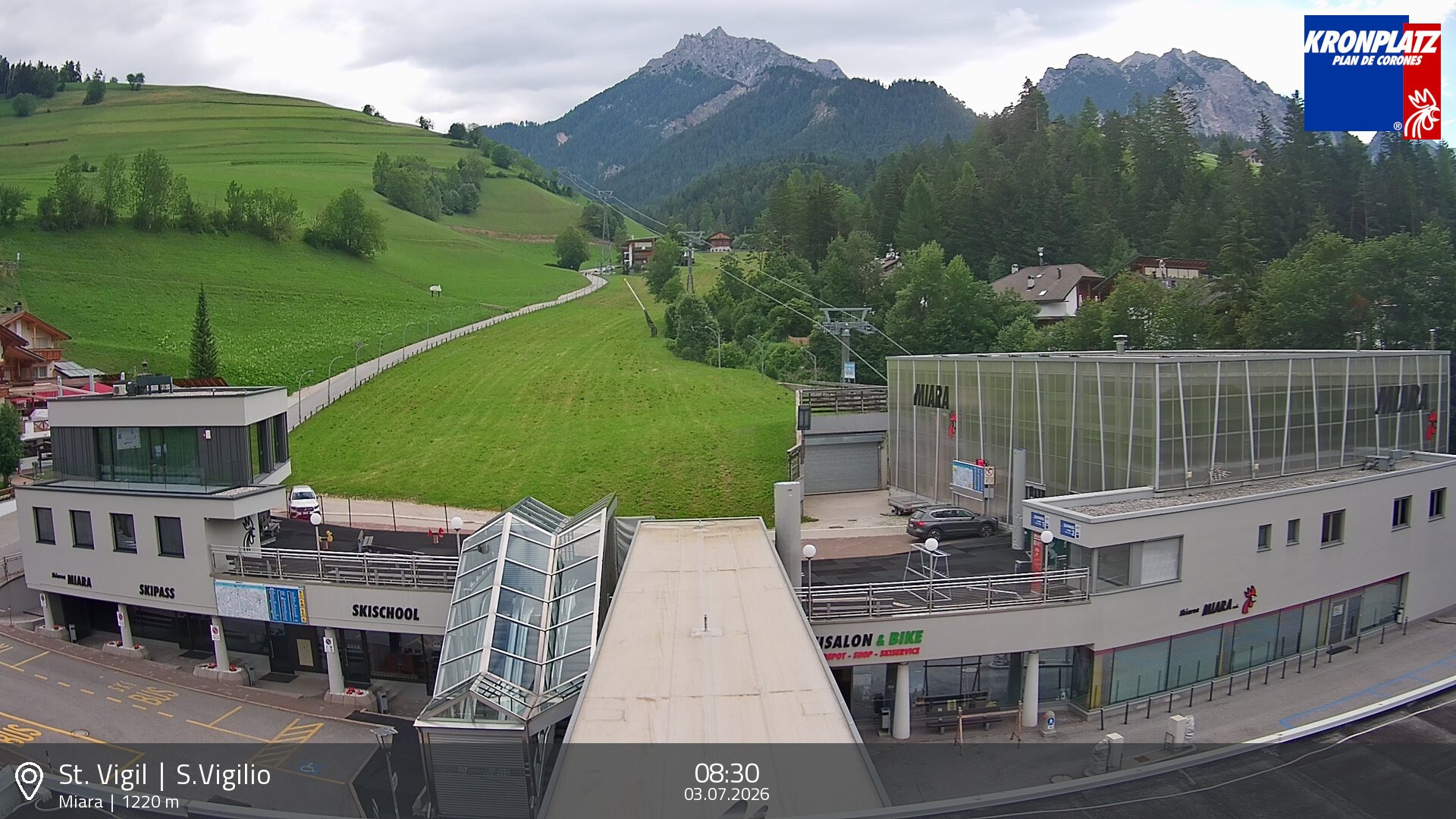 Archiv Foto Webcam Talstation Miara, Kronplatz