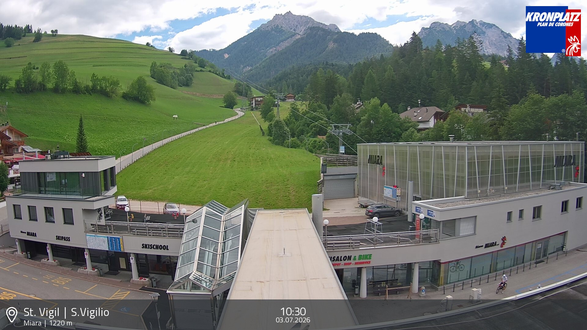 Archiv Foto Webcam Talstation Miara, Kronplatz