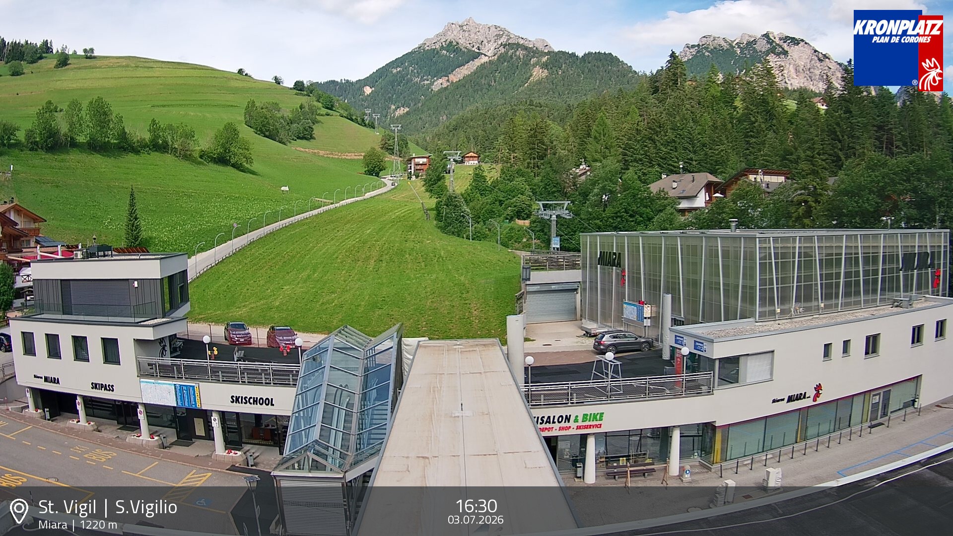 Archiv Foto Webcam Talstation Miara, Kronplatz