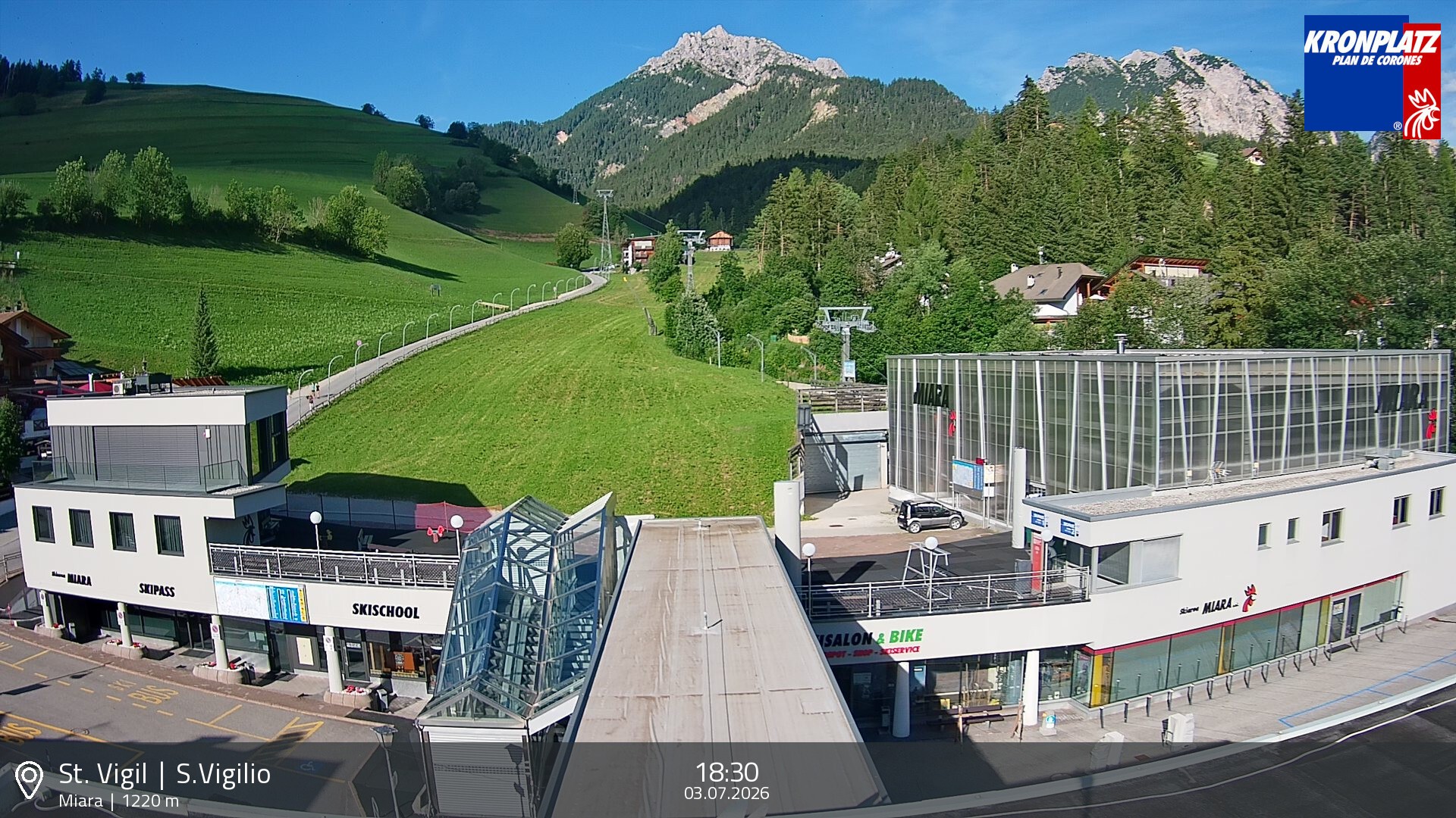 Archiv Foto Webcam Talstation Miara, Kronplatz