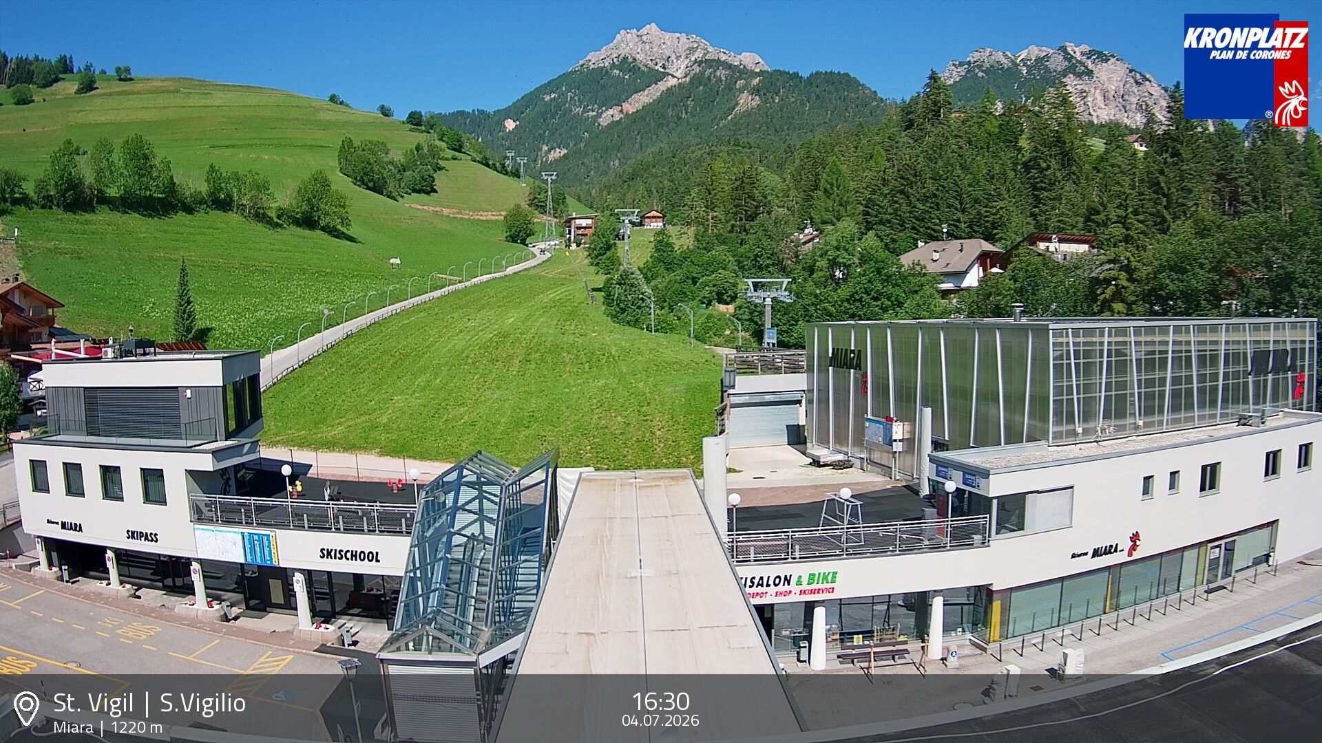 Archived image Webcam Base station Miara, Plan de Corones