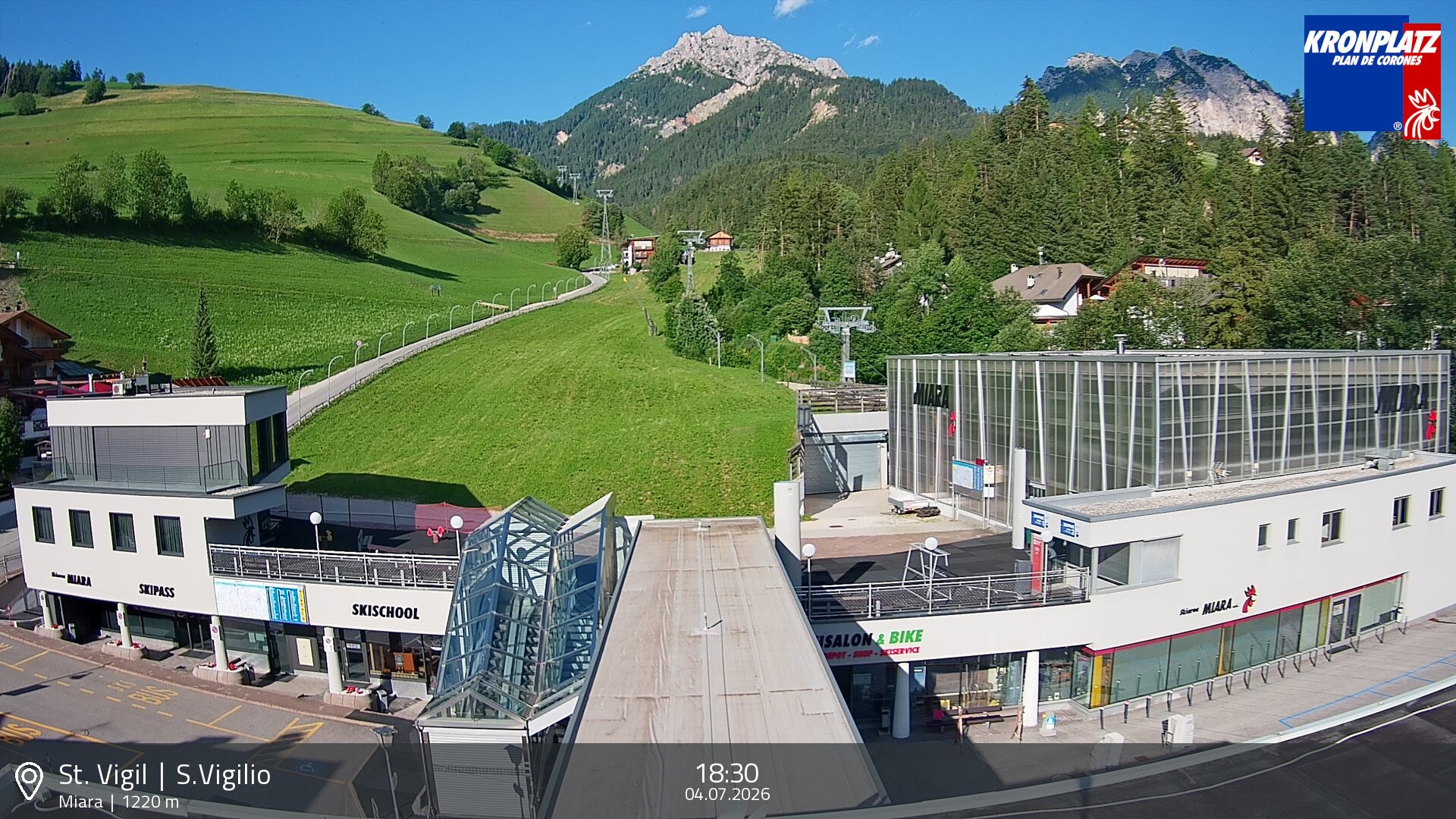 Archived image Webcam Base station Miara, Plan de Corones