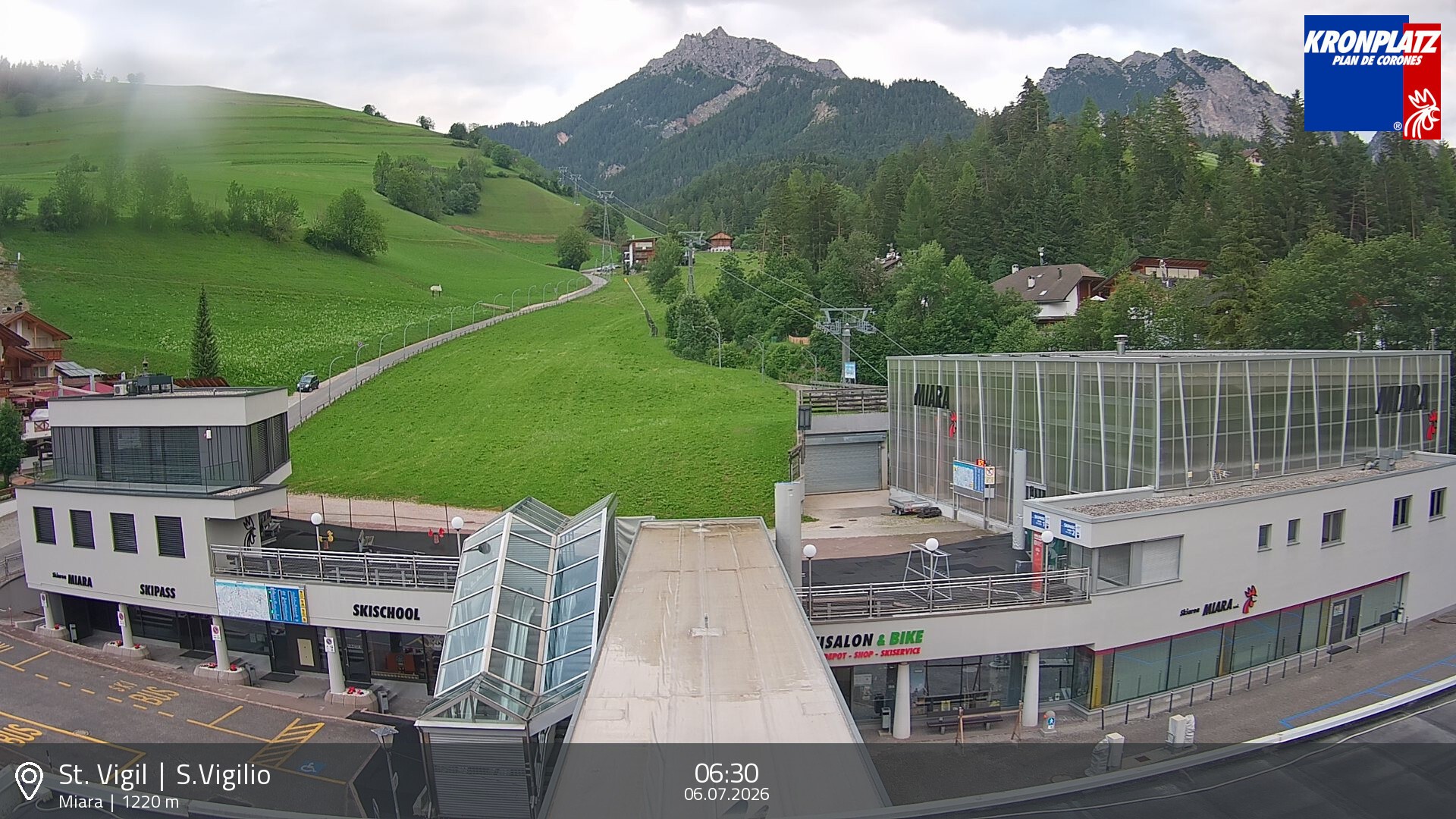 Archiv Foto Webcam Talstation Miara, Kronplatz