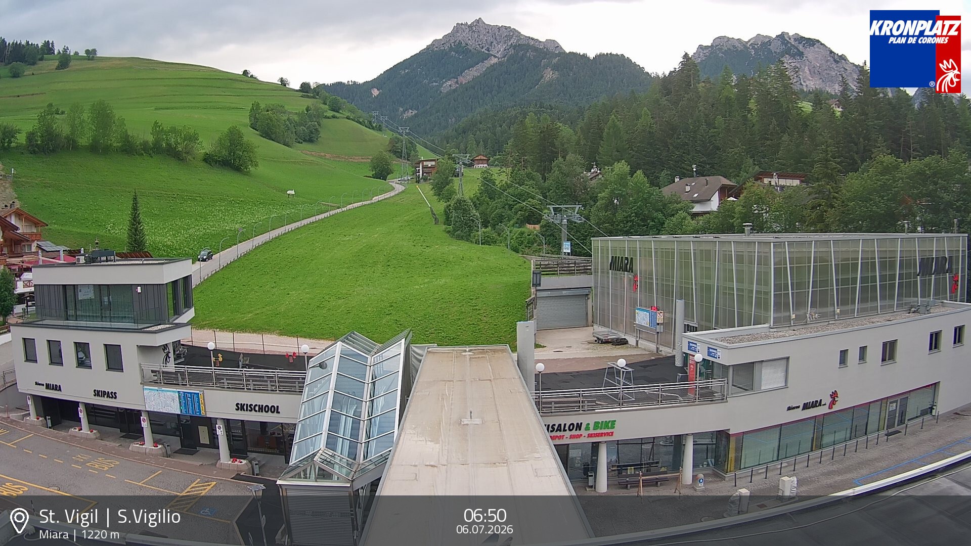 Archiv Foto Webcam Talstation Miara, Kronplatz