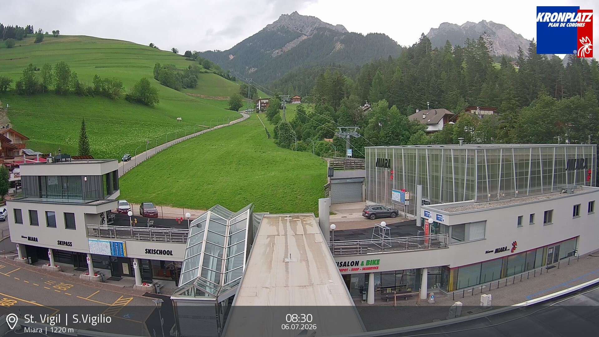 Archiv Foto Webcam Talstation Miara, Kronplatz