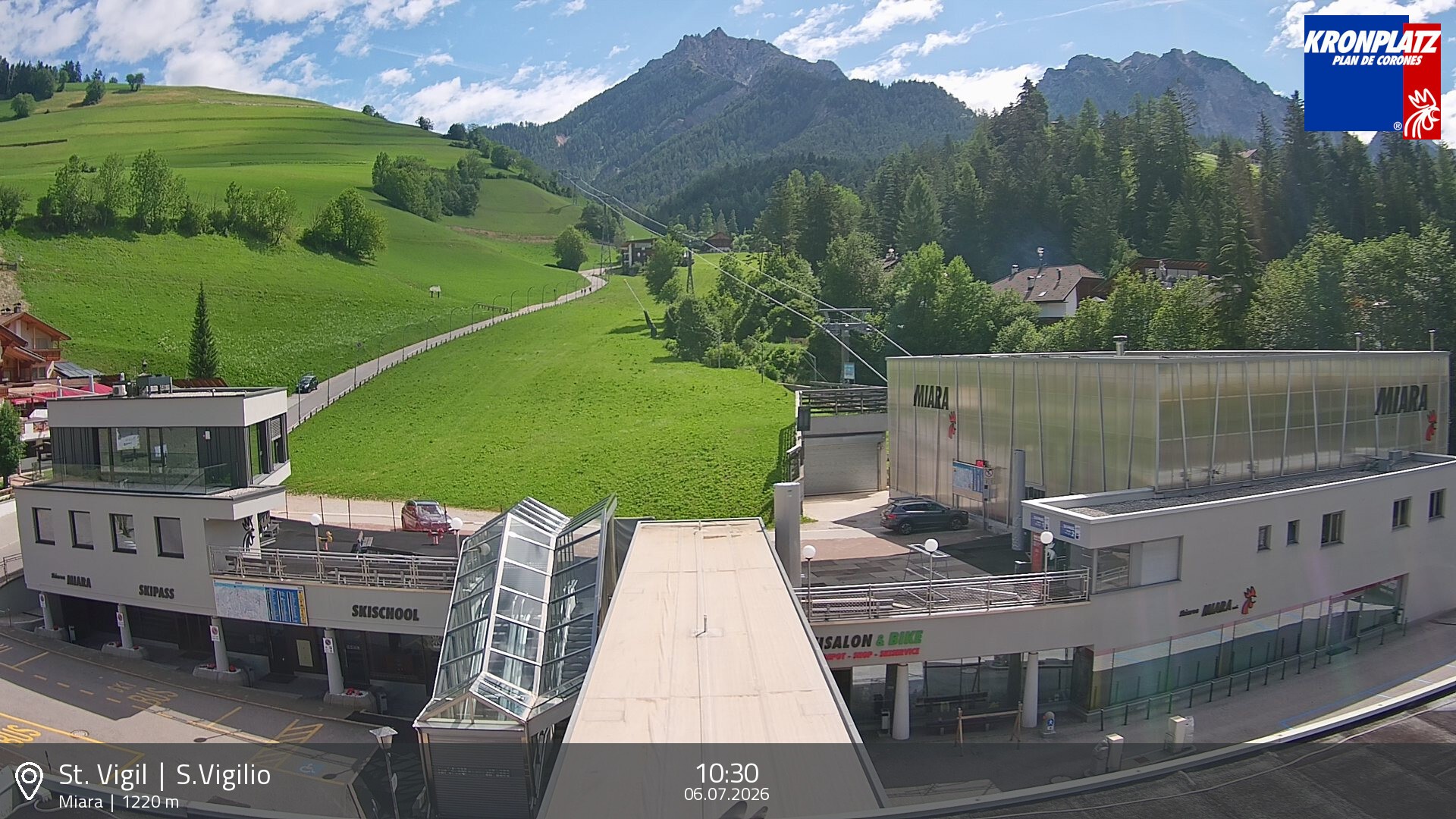 Archiv Foto Webcam Talstation Miara, Kronplatz