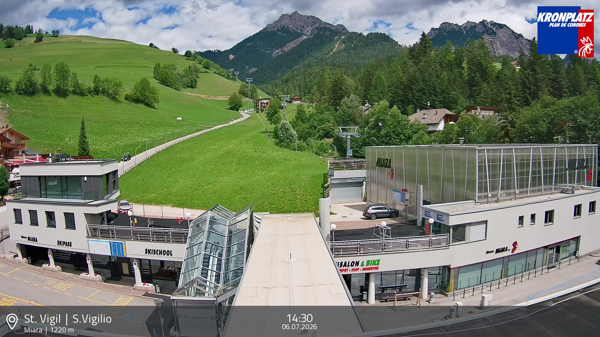 Archiv Foto Webcam Talstation Miara, Kronplatz
