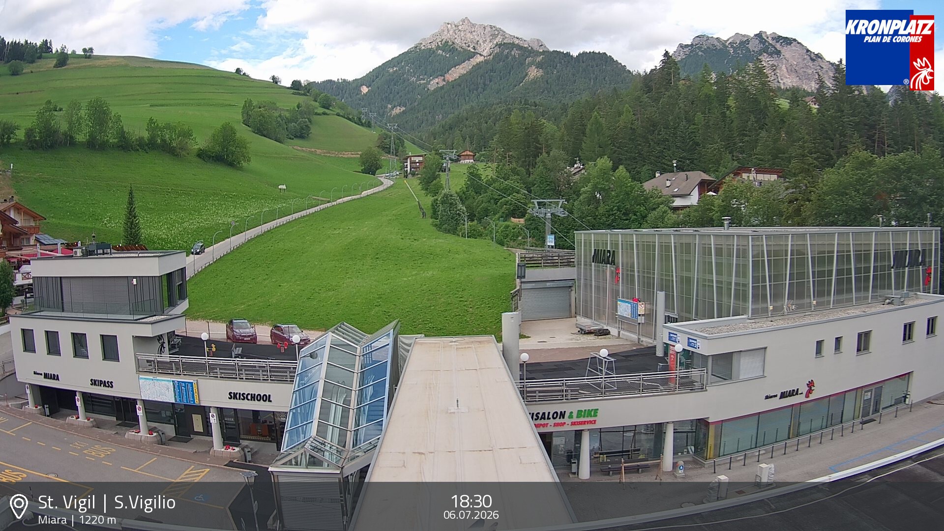 Archiv Foto Webcam Talstation Miara, Kronplatz