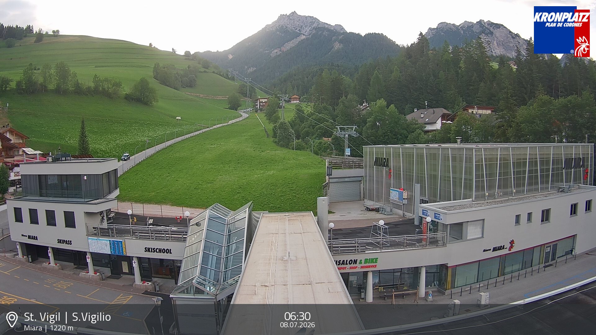 Archiv Foto Webcam Talstation Miara, Kronplatz