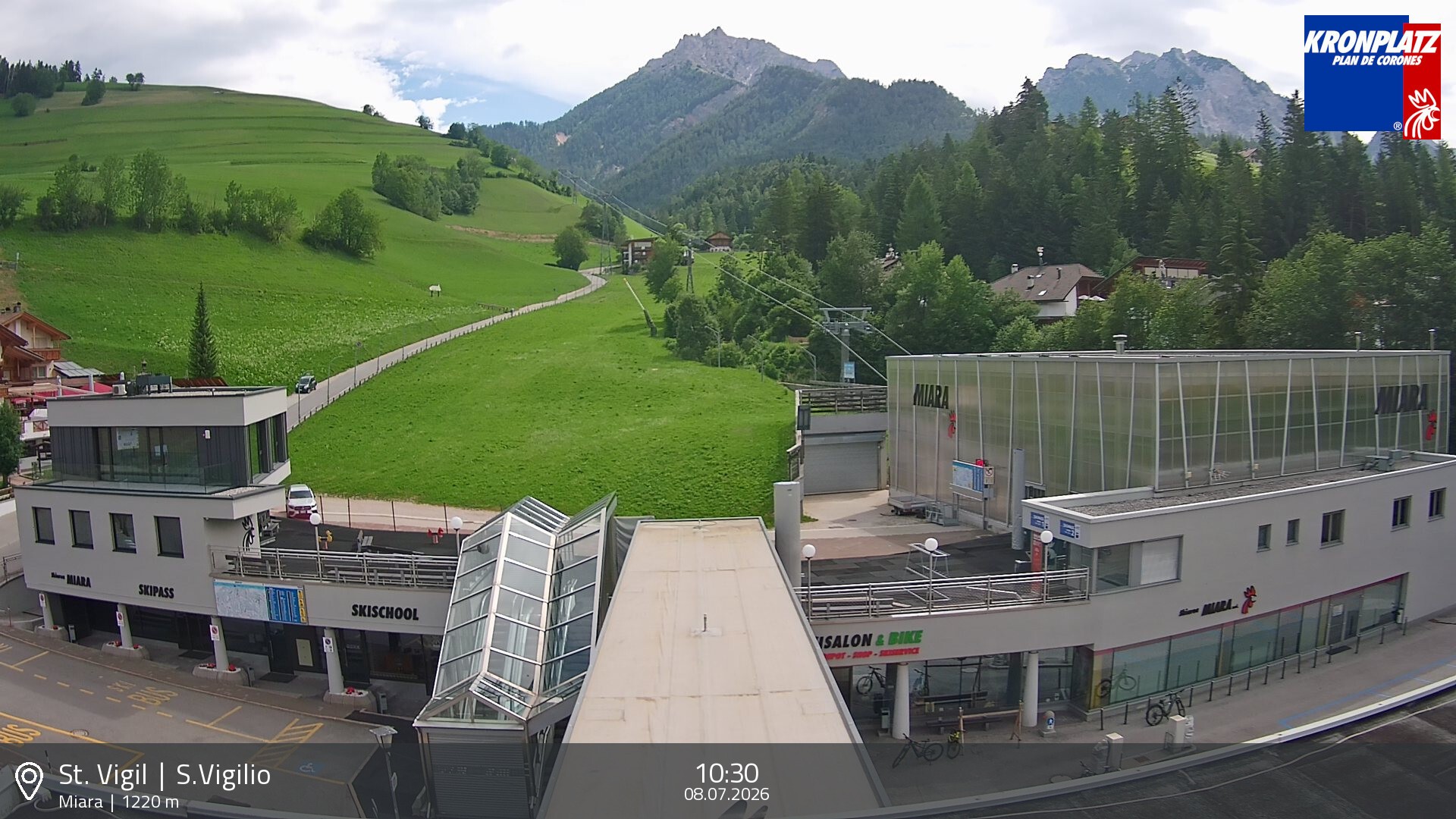 Archiv Foto Webcam Talstation Miara, Kronplatz