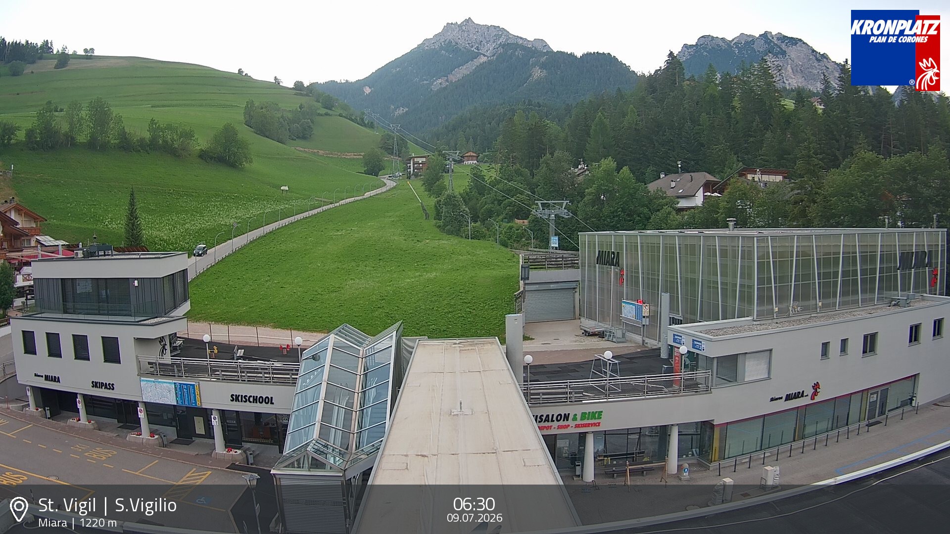 Archiv Foto Webcam Talstation Miara, Kronplatz