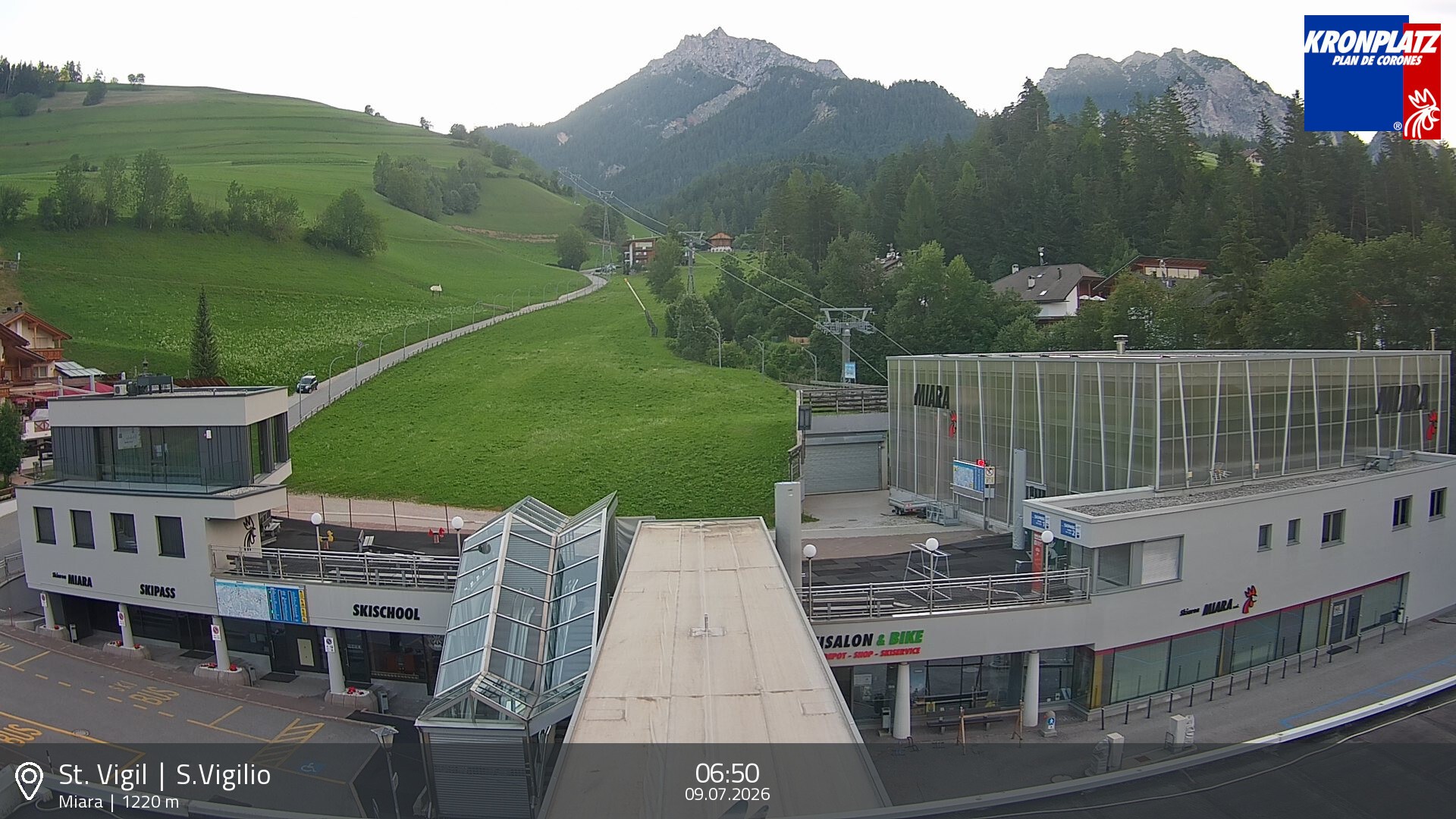 Archiv Foto Webcam Talstation Miara, Kronplatz