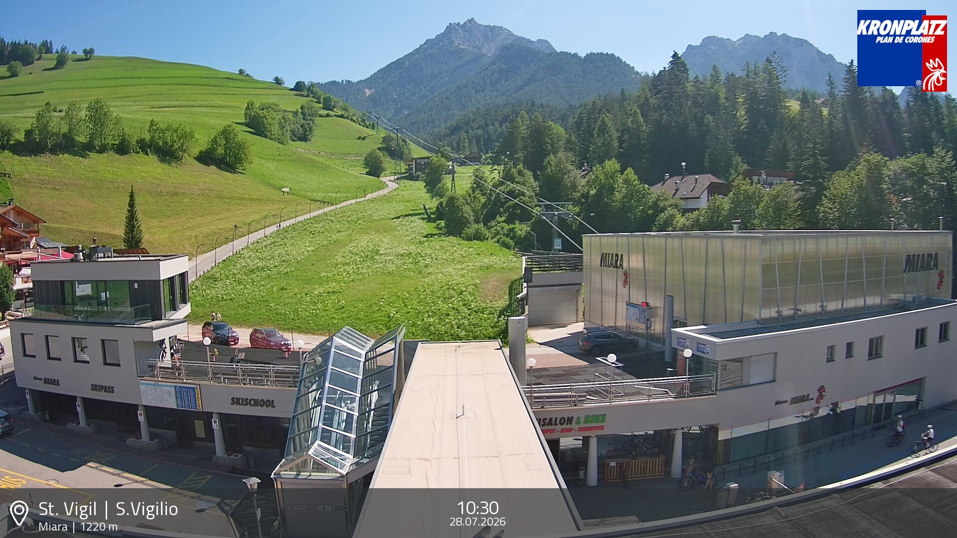 Archiv Foto Webcam Talstation Miara, Kronplatz