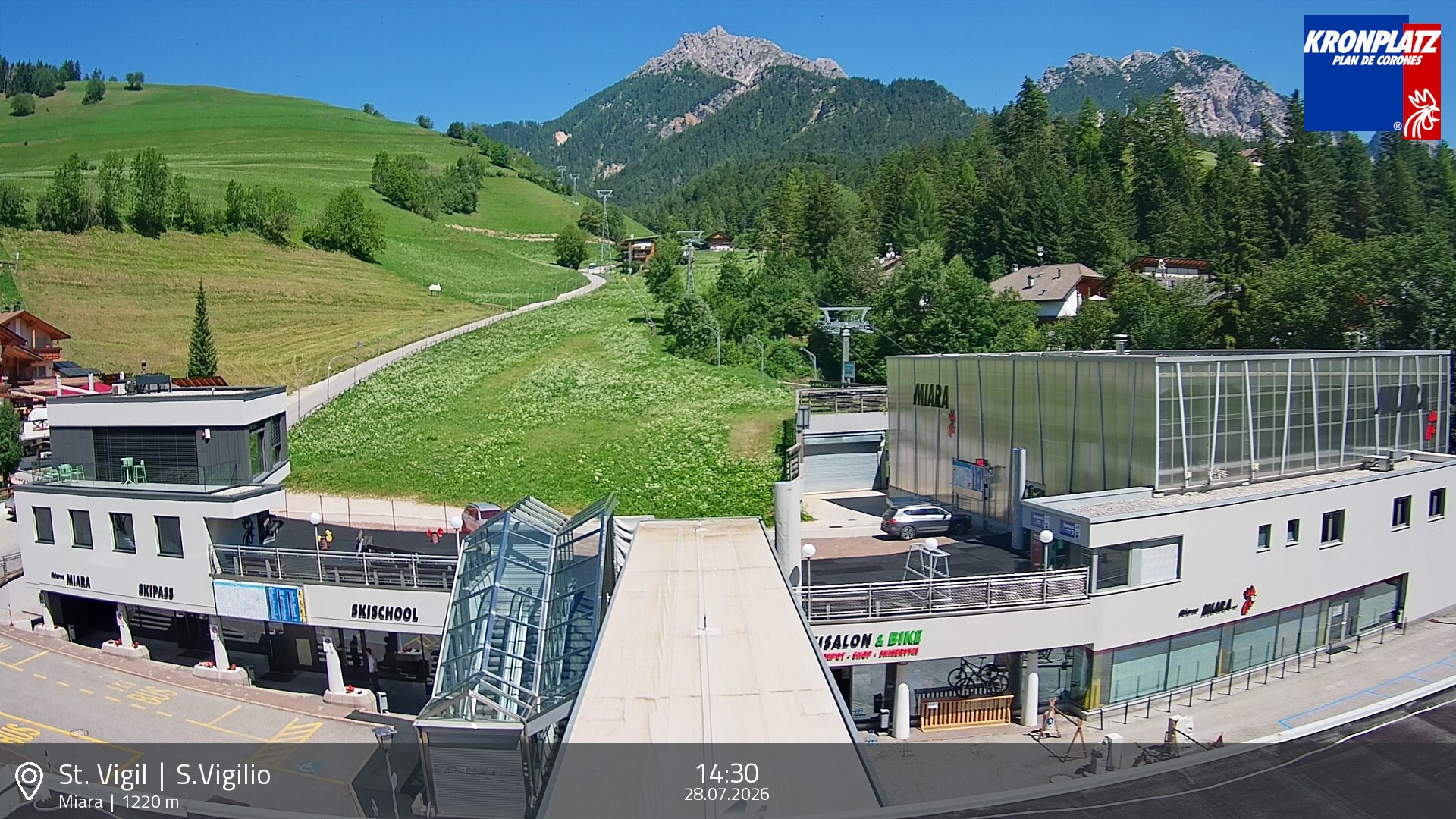 Archiv Foto Webcam Talstation Miara, Kronplatz