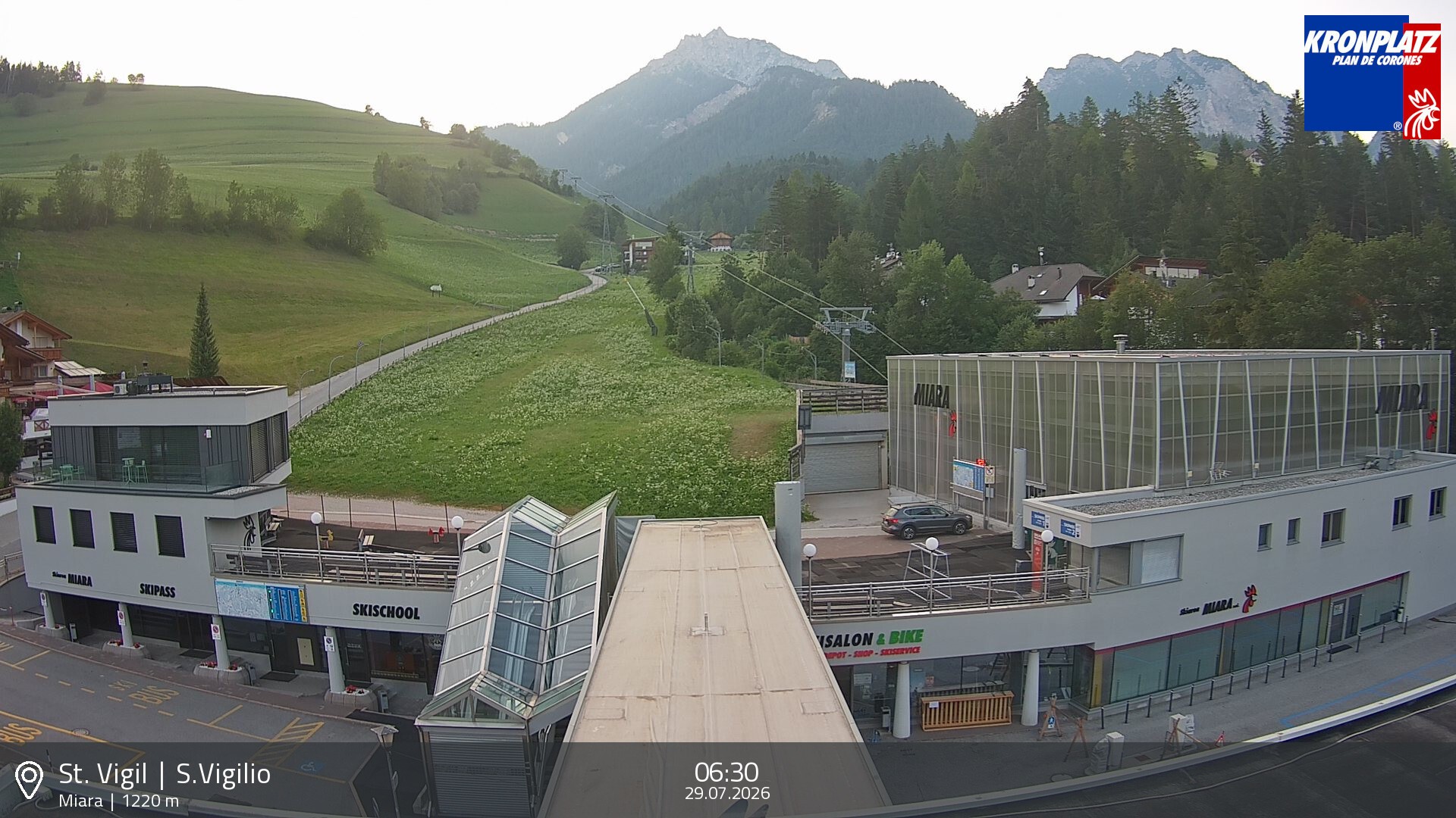Archiv Foto Webcam Talstation Miara, Kronplatz