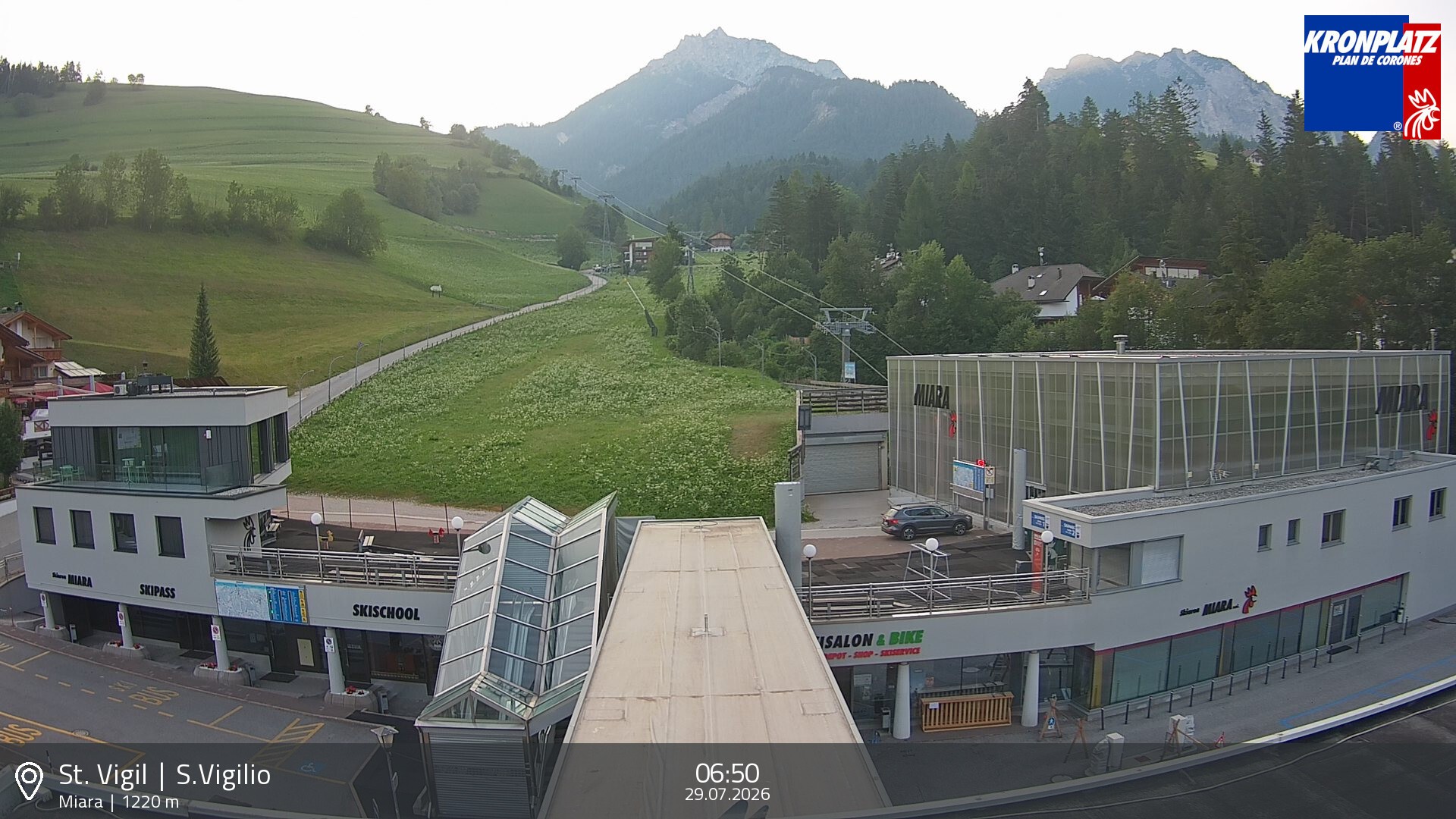 Archiv Foto Webcam Talstation Miara, Kronplatz