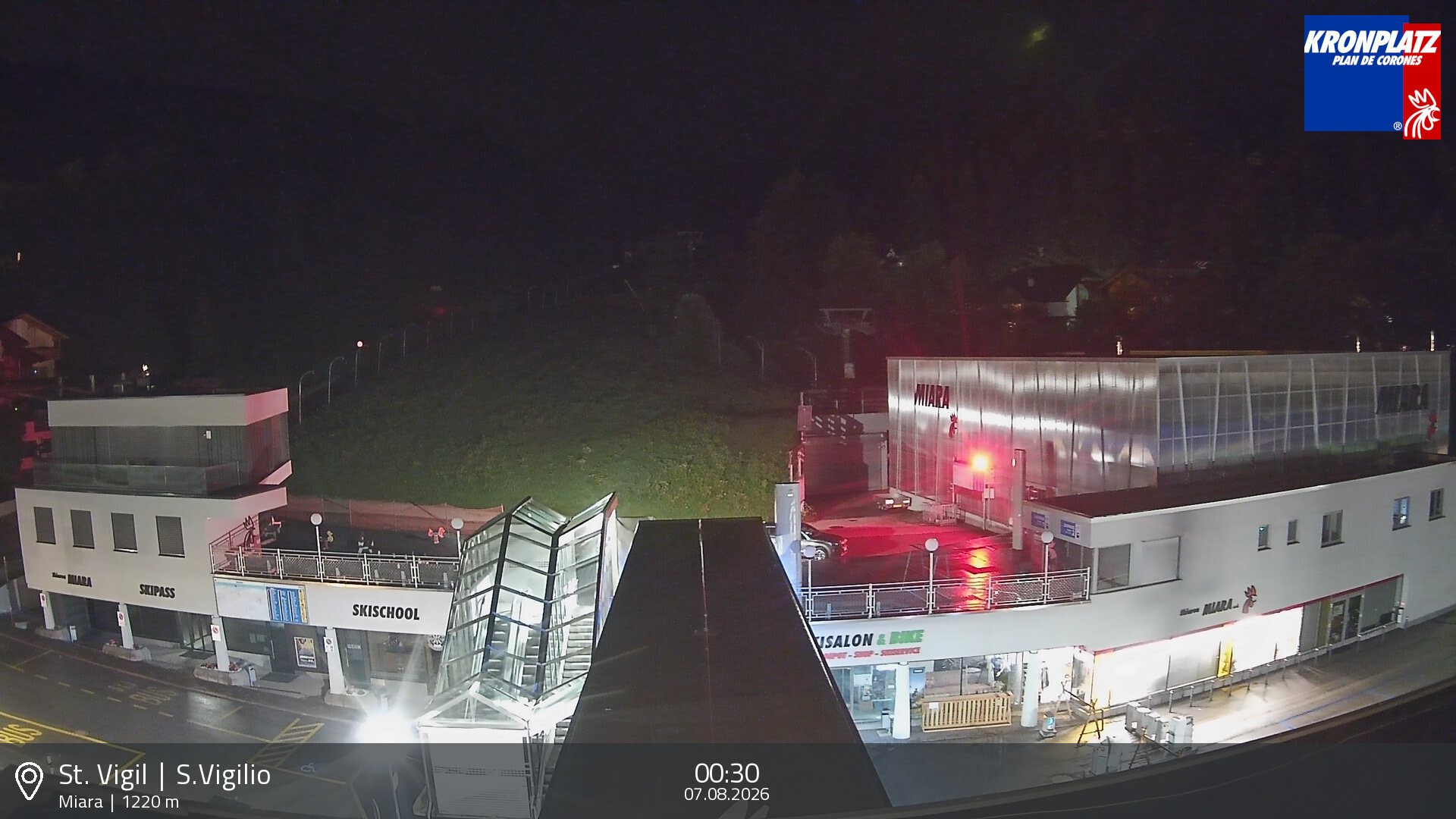 Archived image Webcam Base station Miara, Plan de Corones