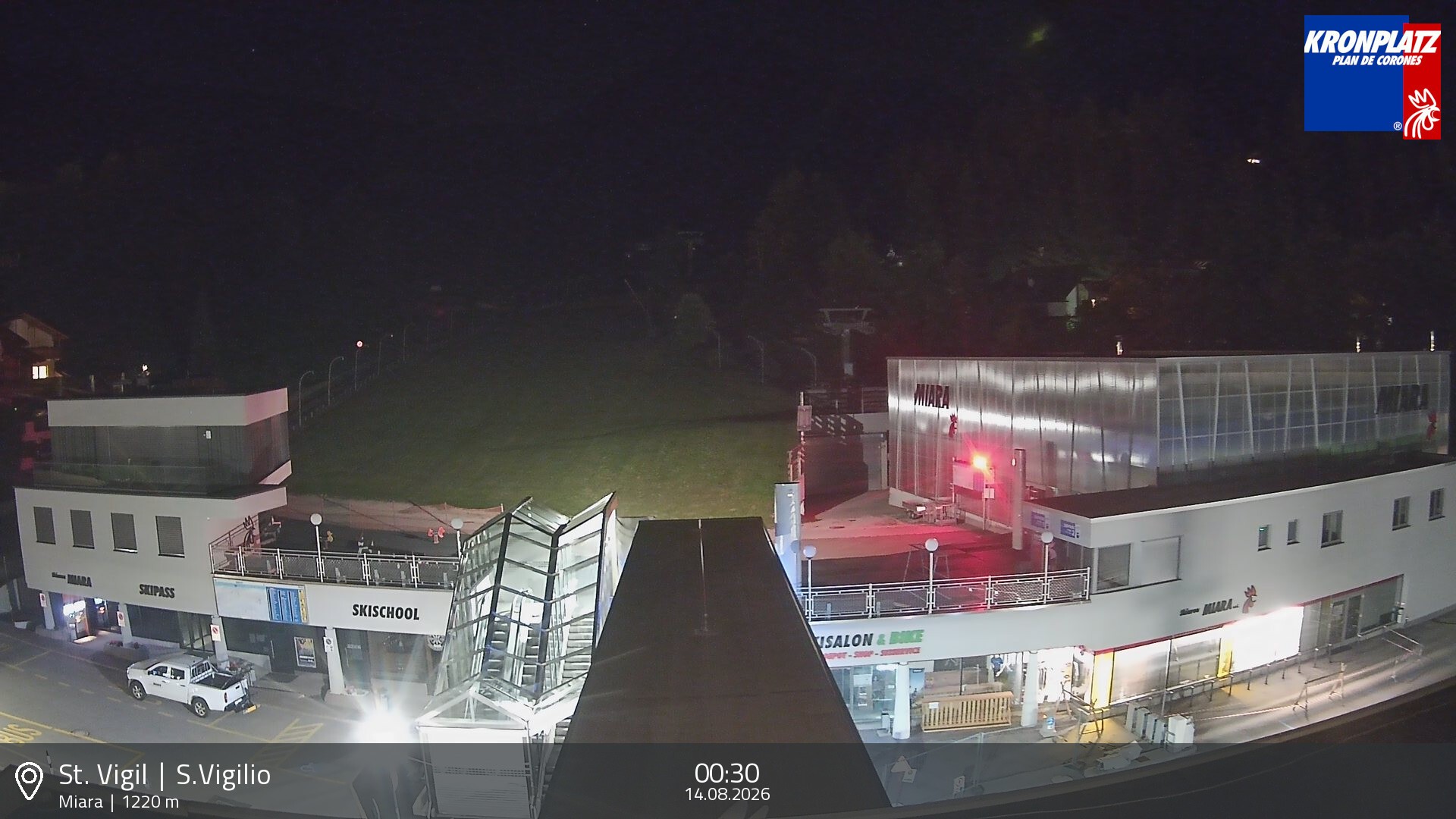 Archived image Webcam Base station Miara, Plan de Corones