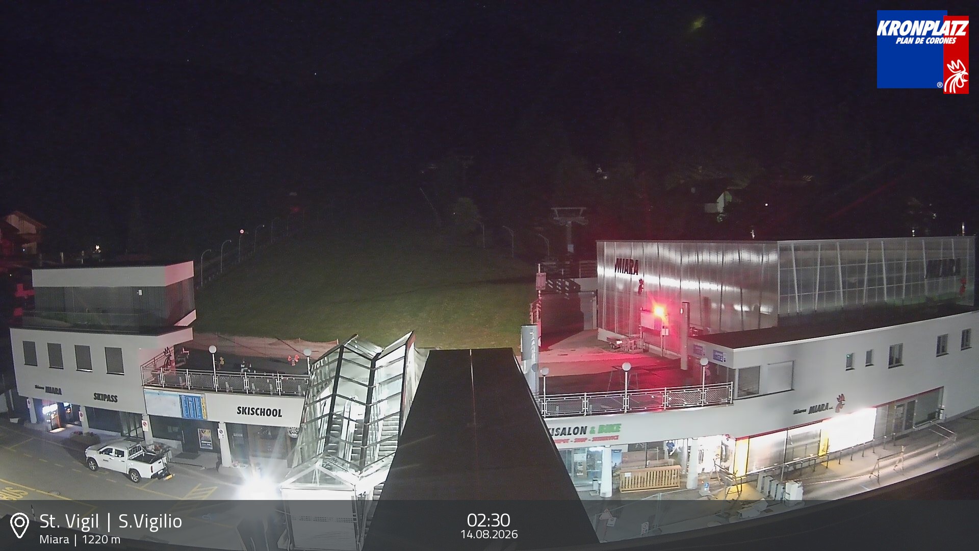 Archived image Webcam Base station Miara, Plan de Corones
