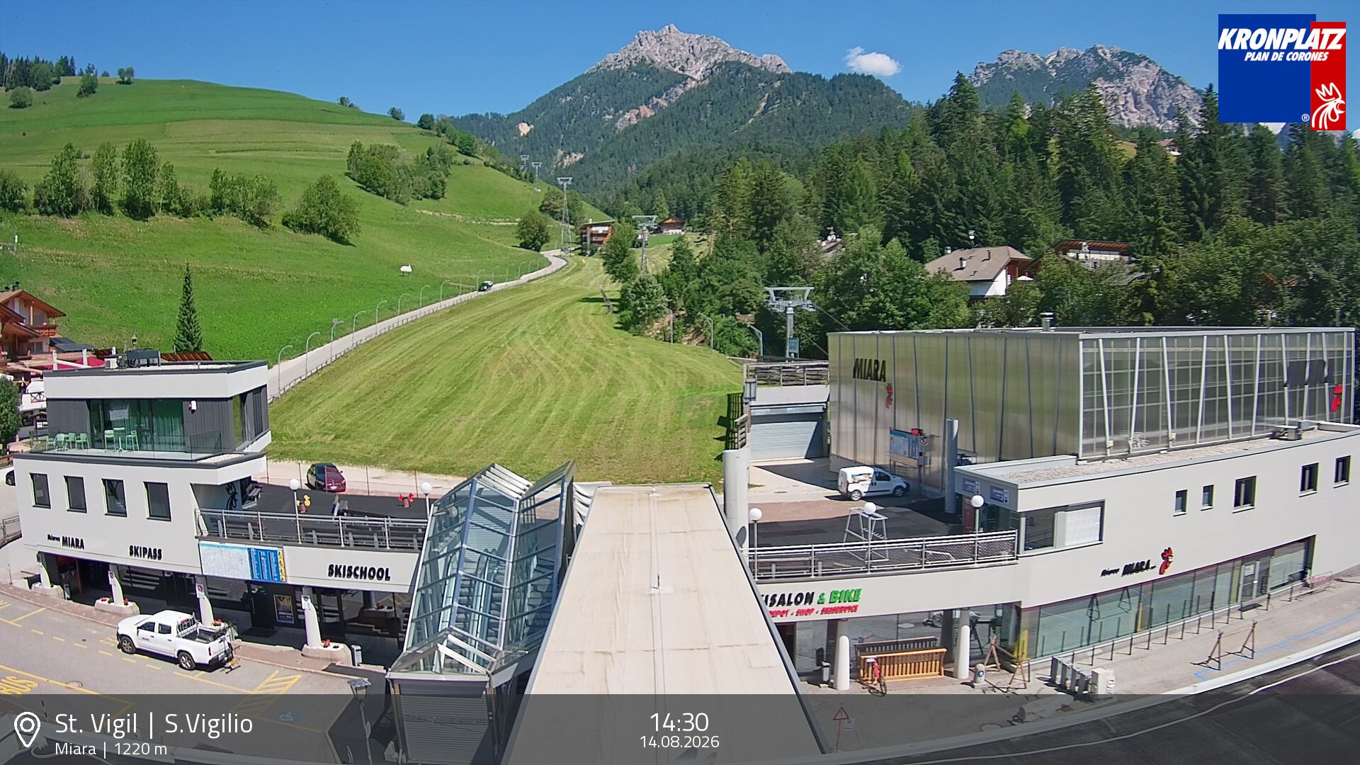Archived image Webcam Base station Miara, Plan de Corones