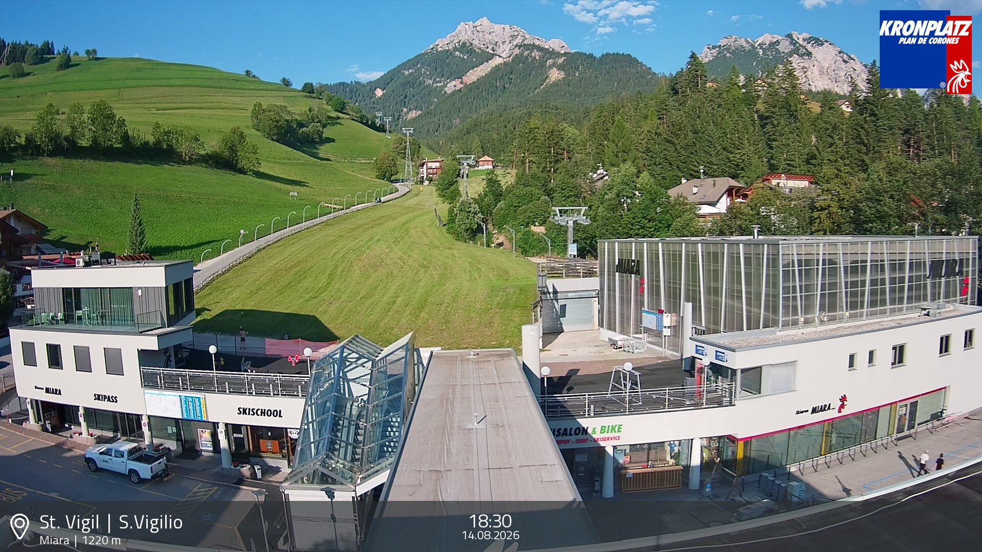 Archived image Webcam Base station Miara, Plan de Corones