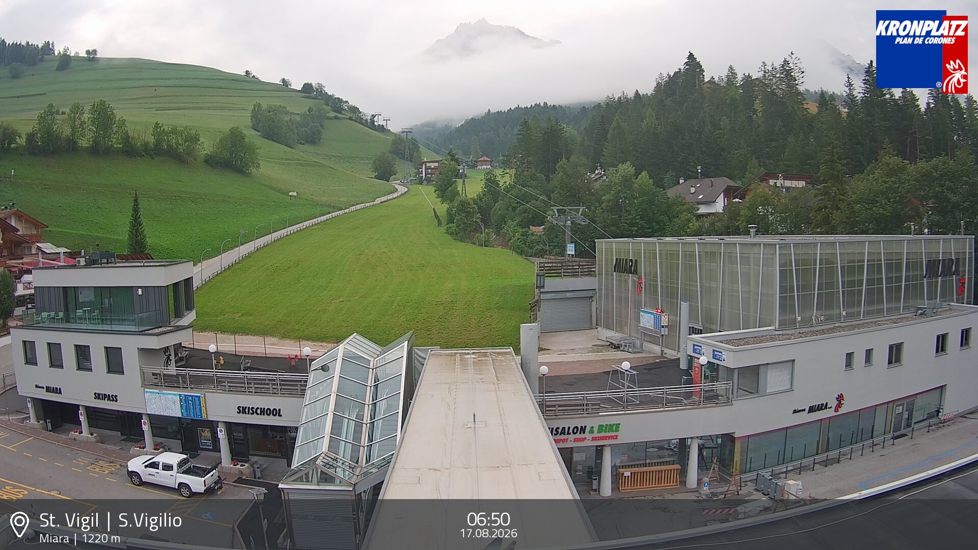 Archiv Foto Webcam Talstation Miara, Kronplatz