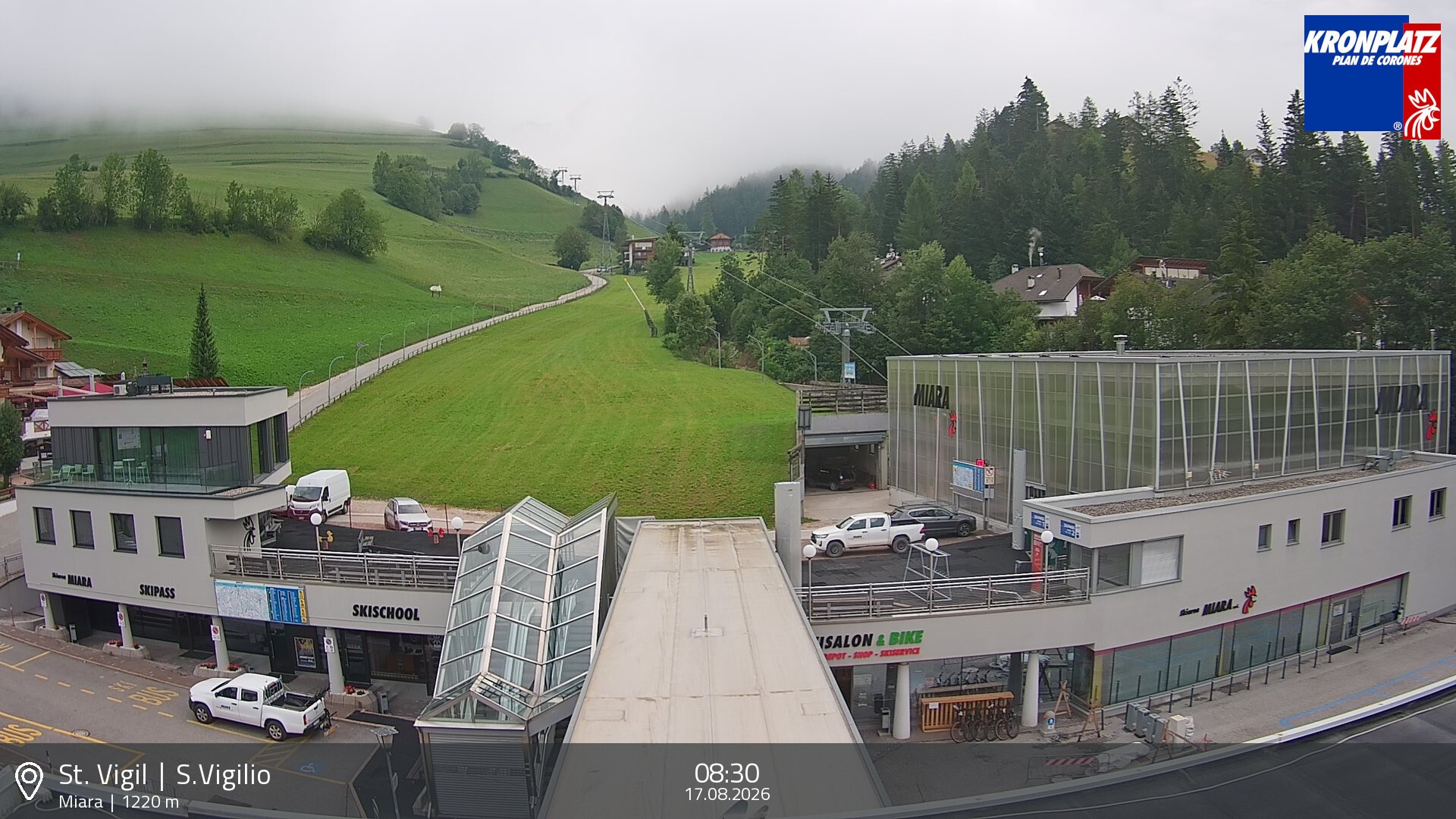 Archiv Foto Webcam Talstation Miara, Kronplatz
