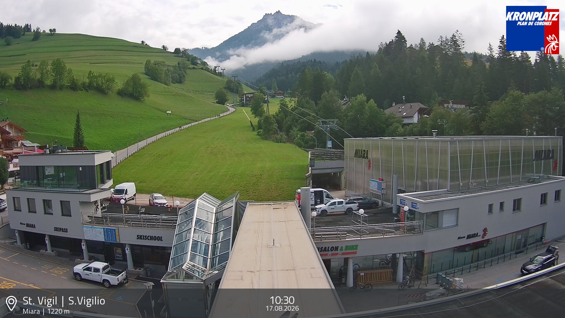Archiv Foto Webcam Talstation Miara, Kronplatz