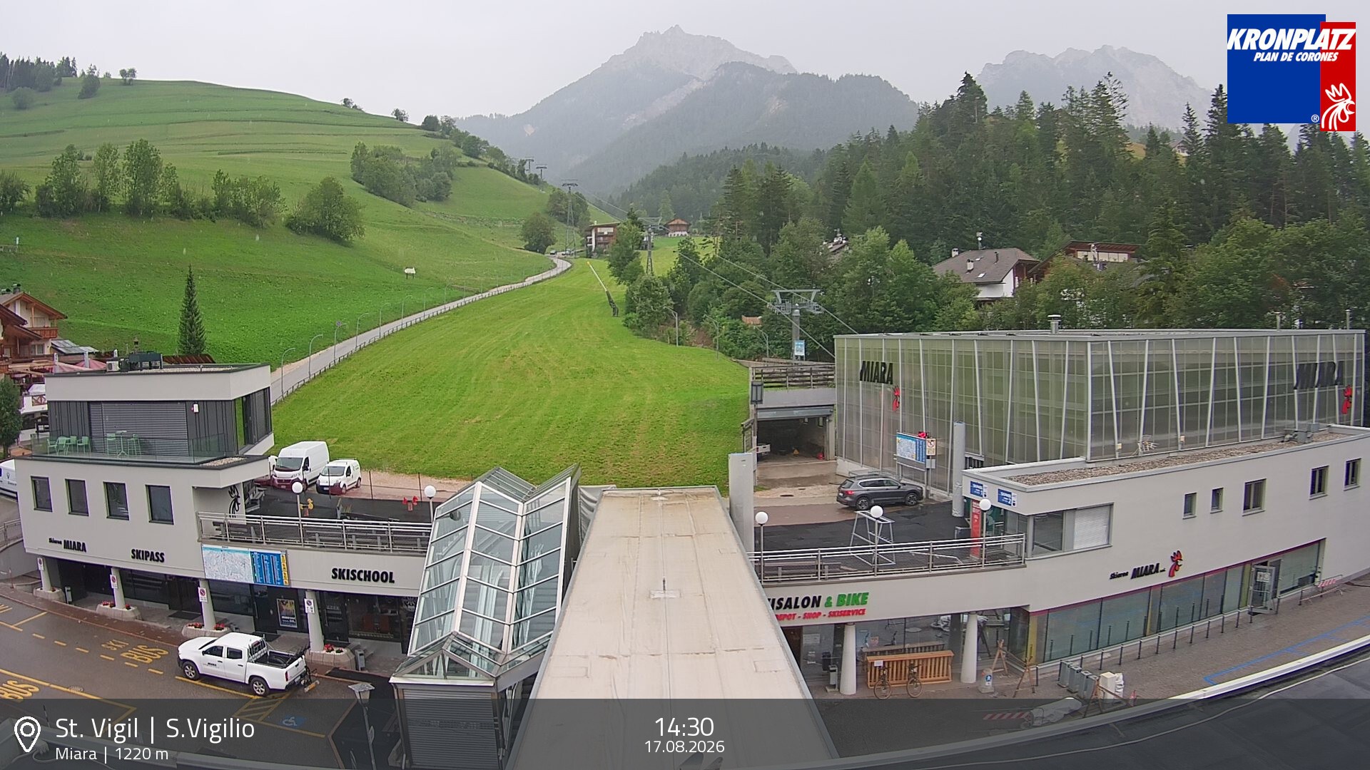 Archiv Foto Webcam Talstation Miara, Kronplatz