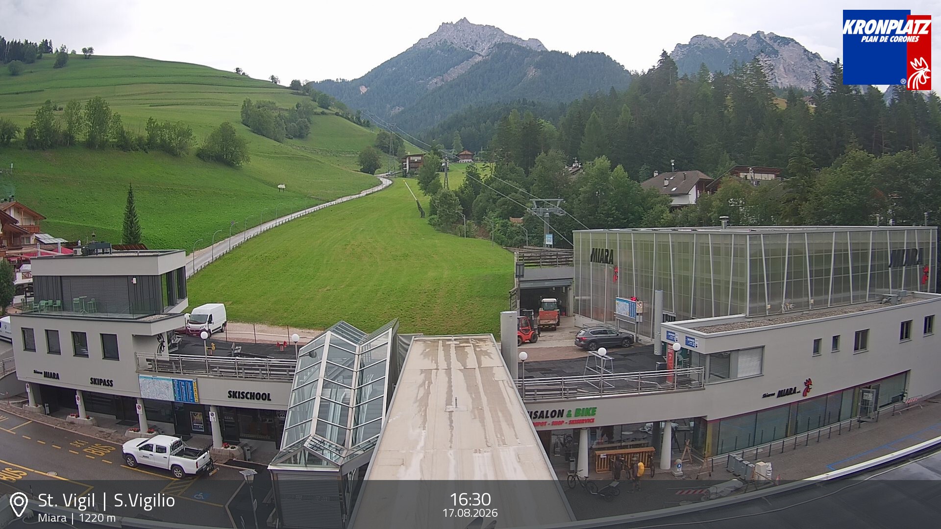 Archiv Foto Webcam Talstation Miara, Kronplatz