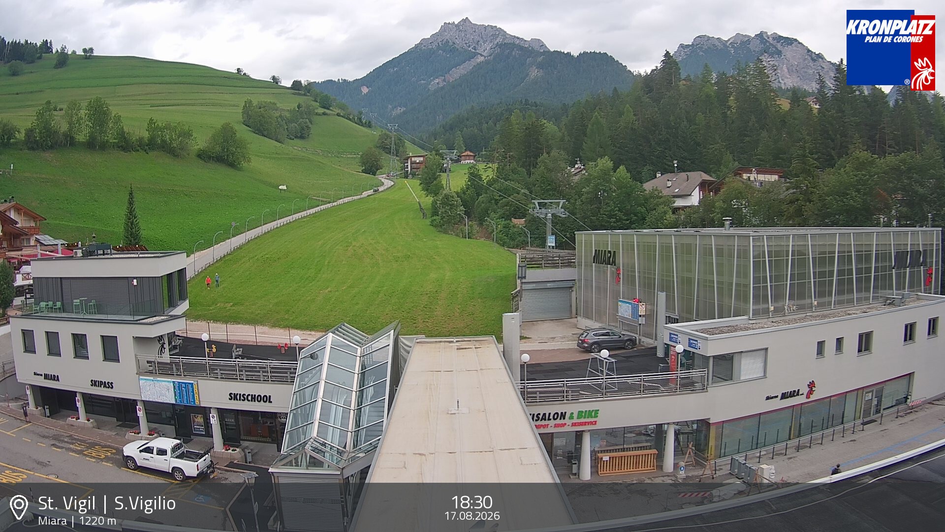Archiv Foto Webcam Talstation Miara, Kronplatz