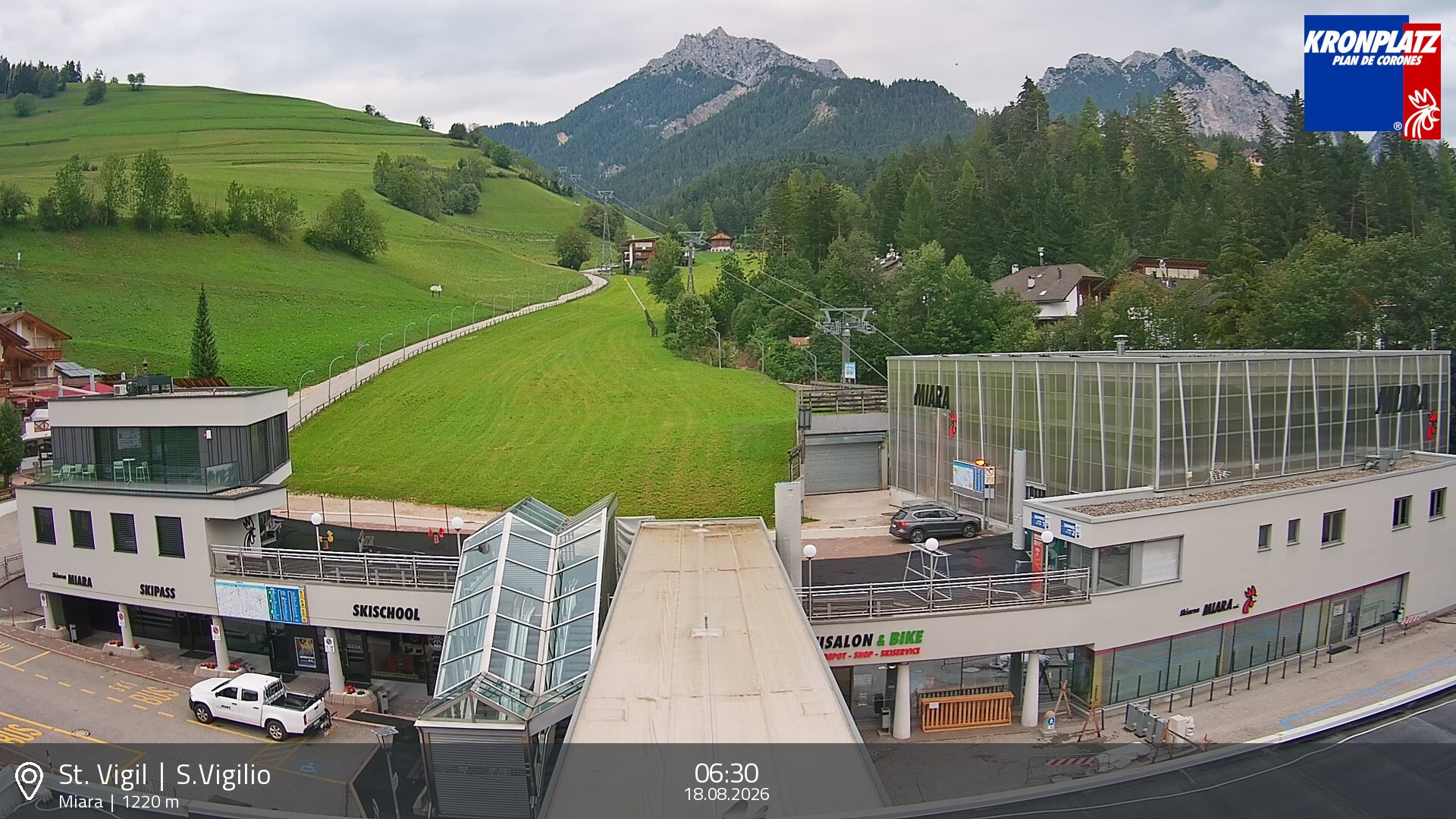 Archiv Foto Webcam Talstation Miara, Kronplatz