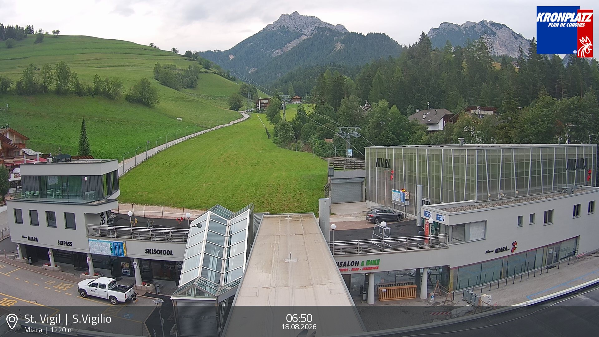 Archiv Foto Webcam Talstation Miara, Kronplatz