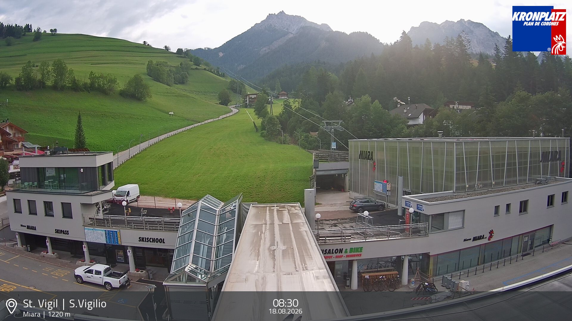 Archiv Foto Webcam Talstation Miara, Kronplatz