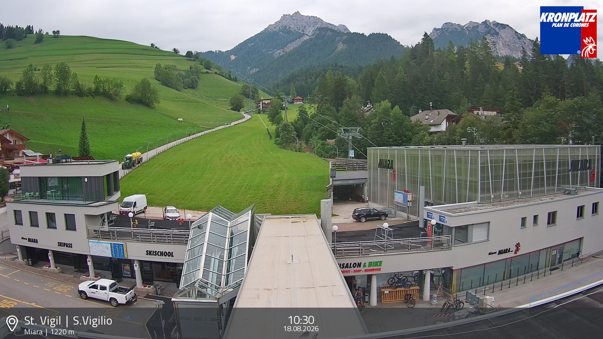 Archiv Foto Webcam Talstation Miara, Kronplatz