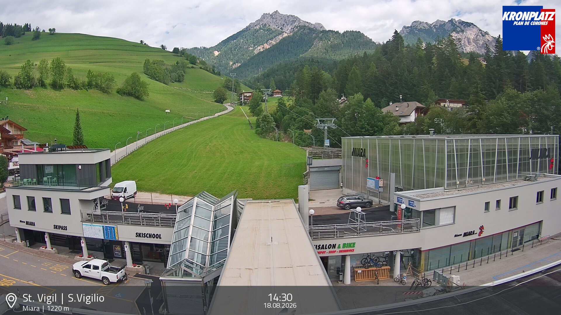 Archiv Foto Webcam Talstation Miara, Kronplatz