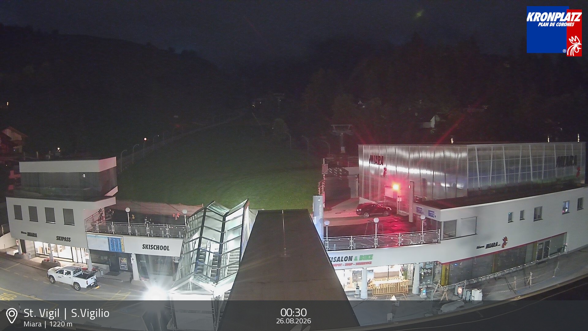 Archived image Webcam Base station Miara, Plan de Corones