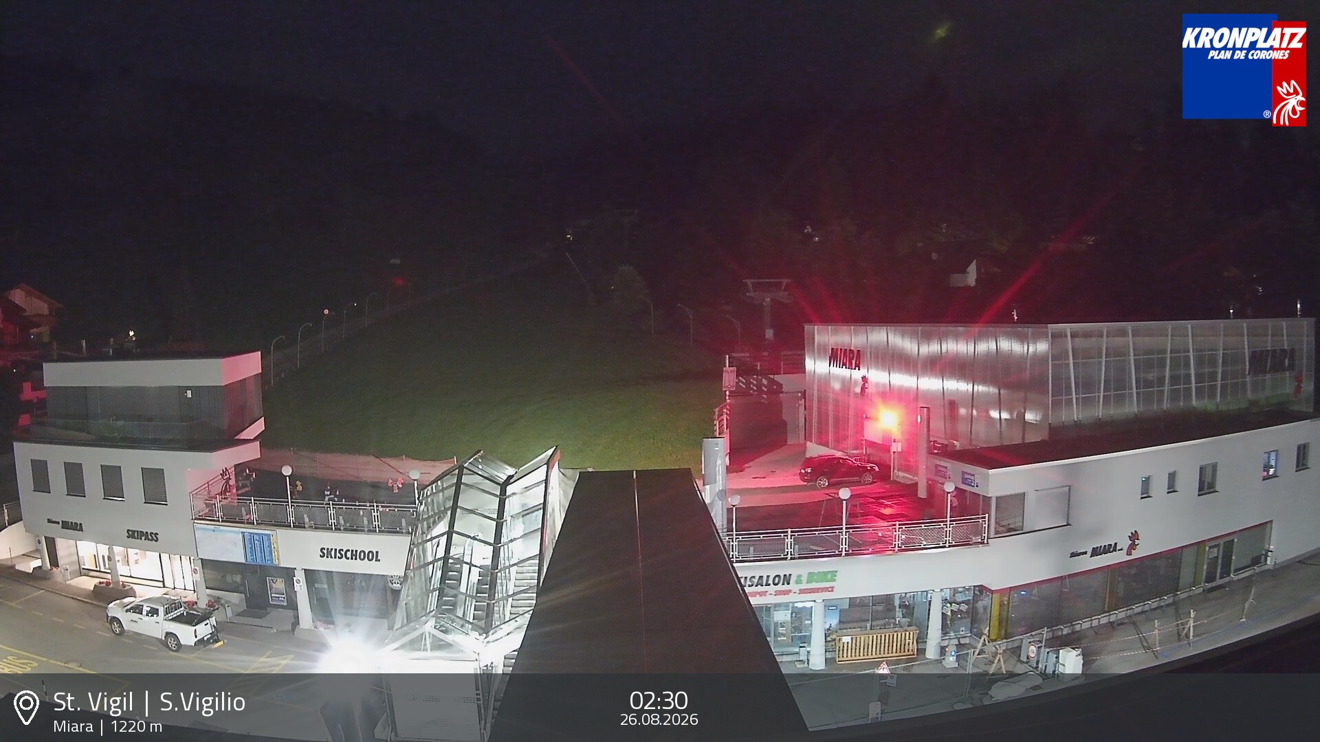 Archived image Webcam Base station Miara, Plan de Corones