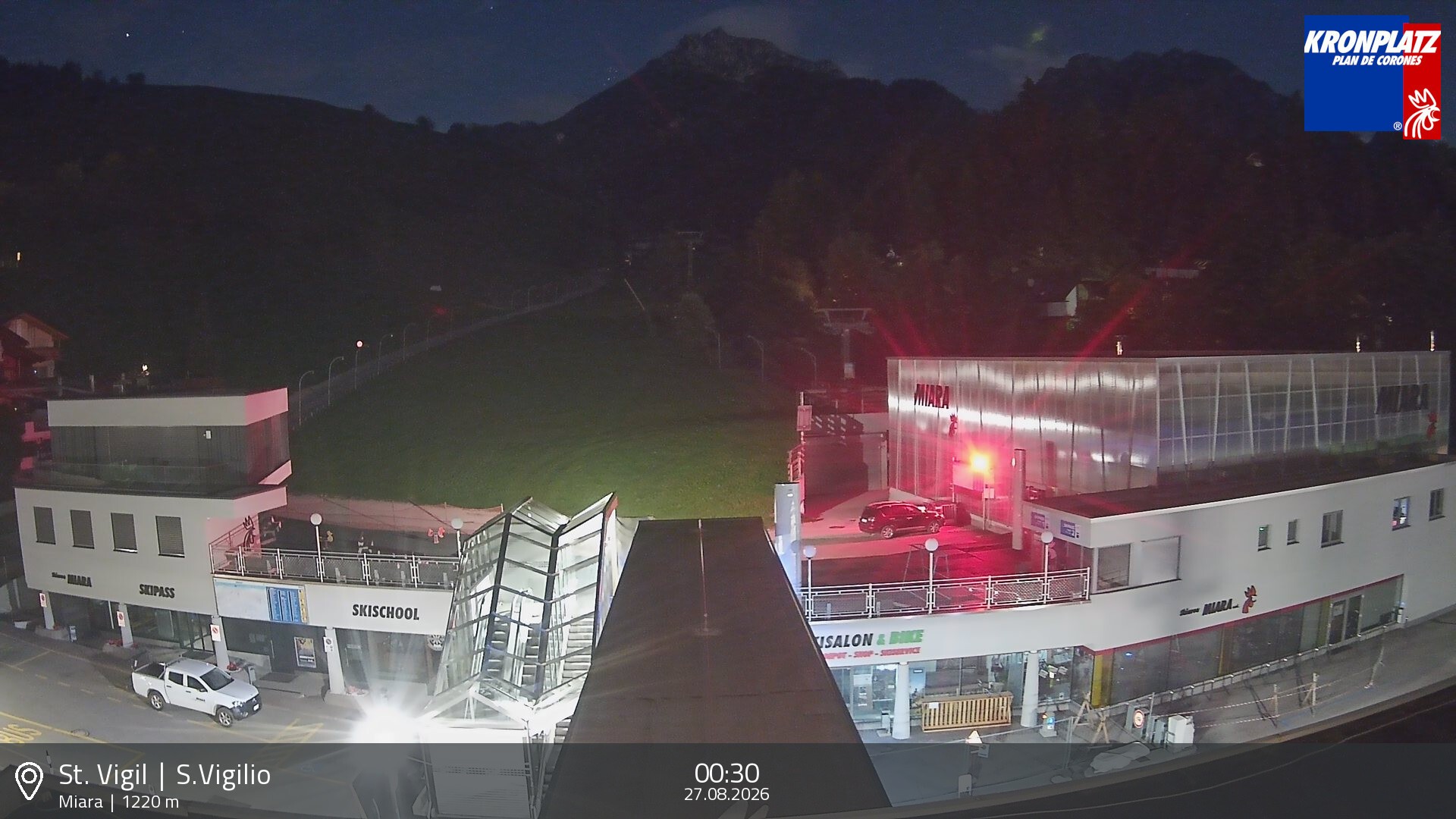 Archived image Webcam Base station Miara, Plan de Corones