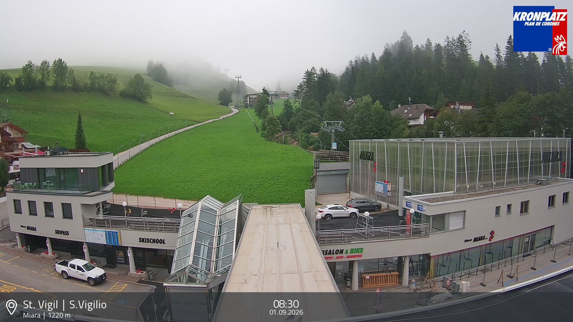 Archiv Foto Webcam Talstation Miara, Kronplatz