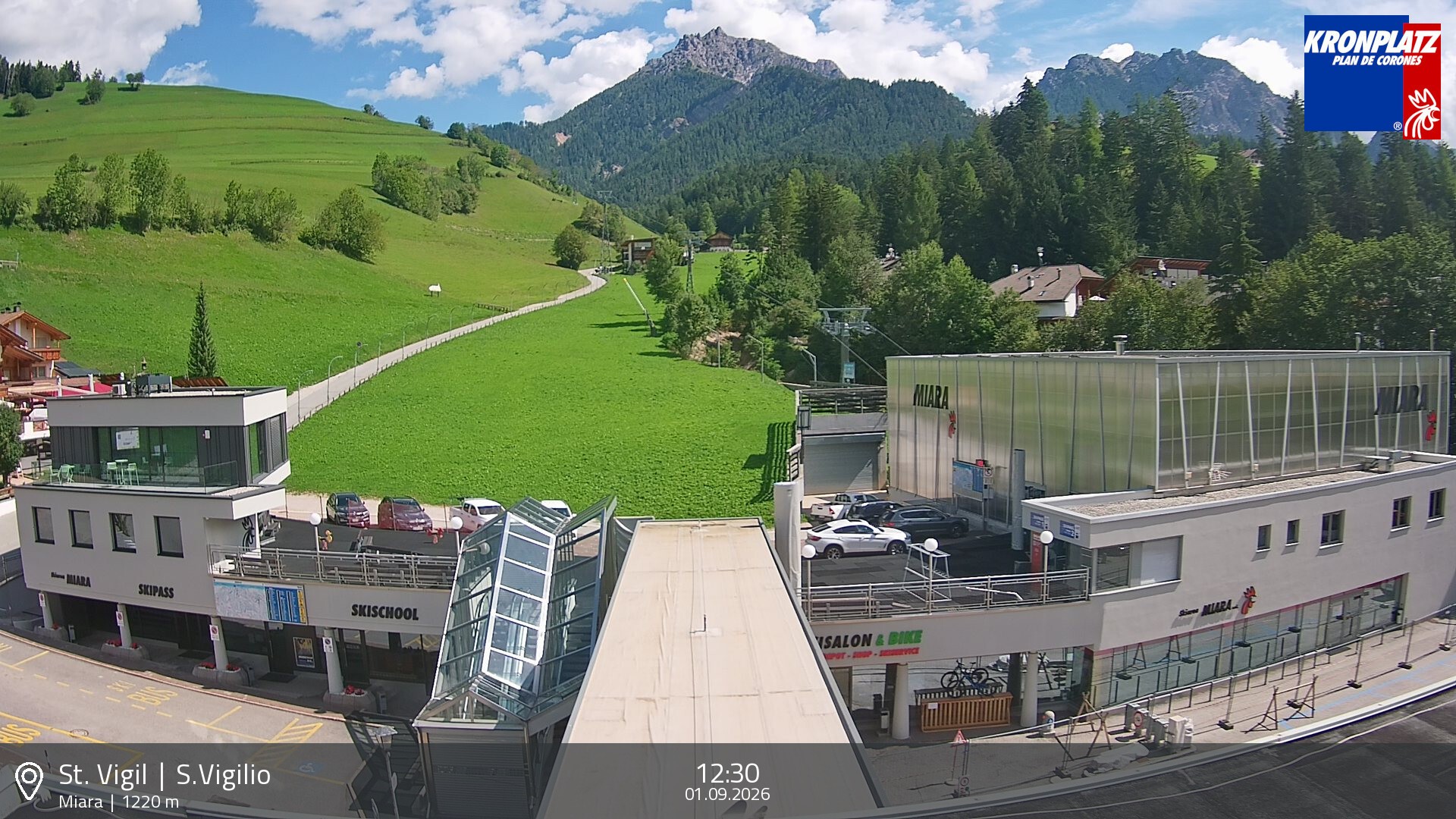 Archiv Foto Webcam Talstation Miara, Kronplatz