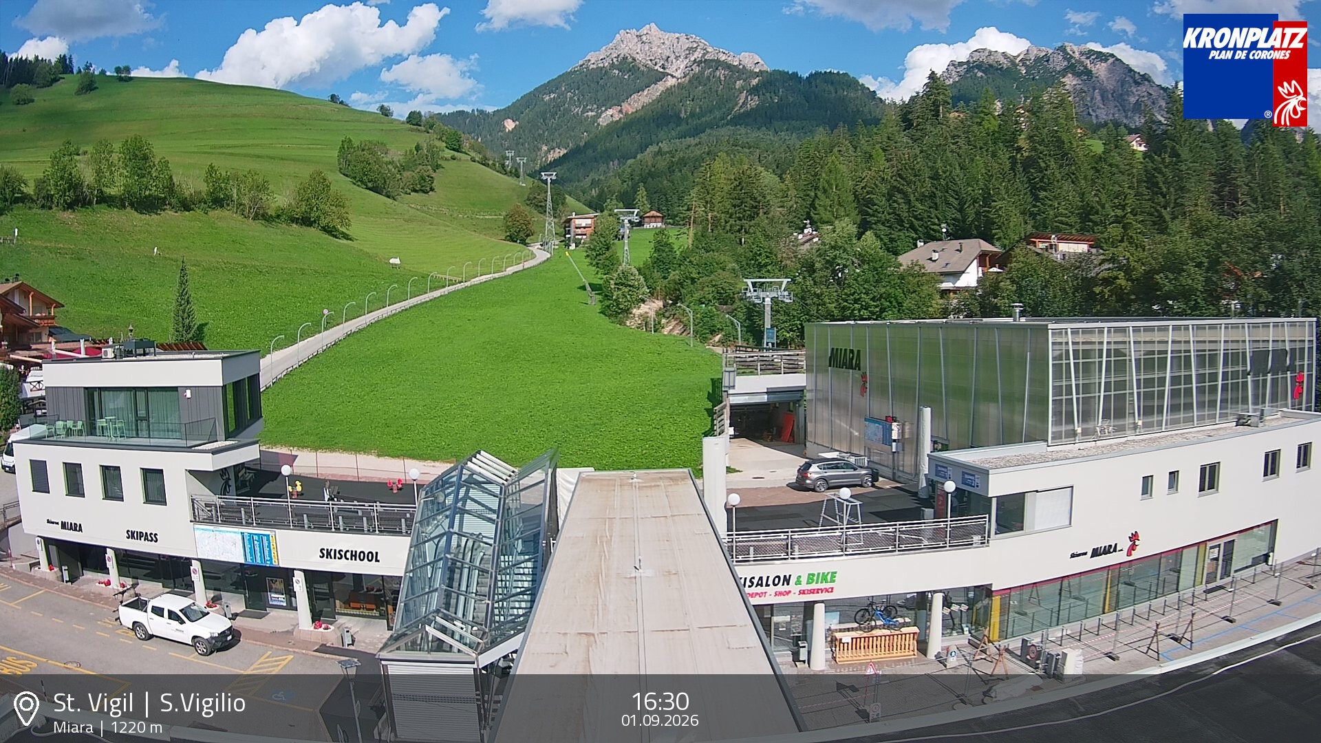 Archiv Foto Webcam Talstation Miara, Kronplatz