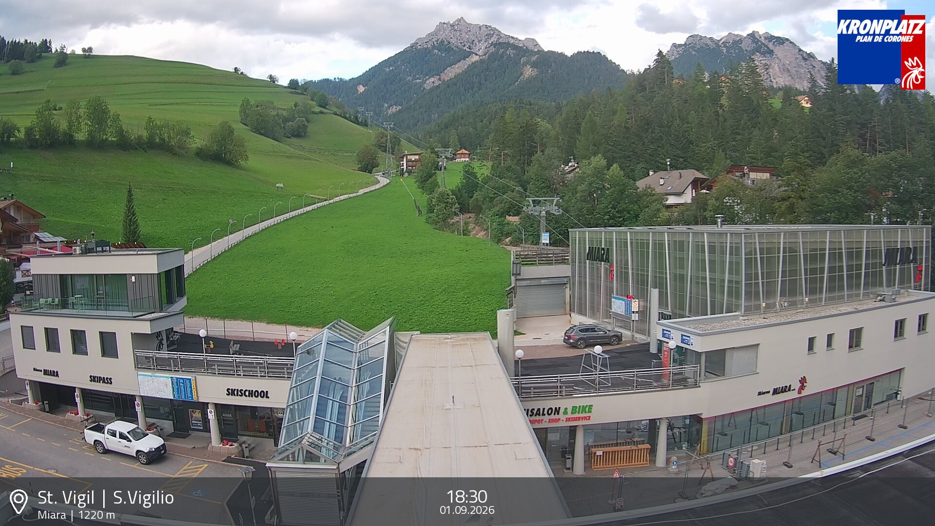 Archiv Foto Webcam Talstation Miara, Kronplatz
