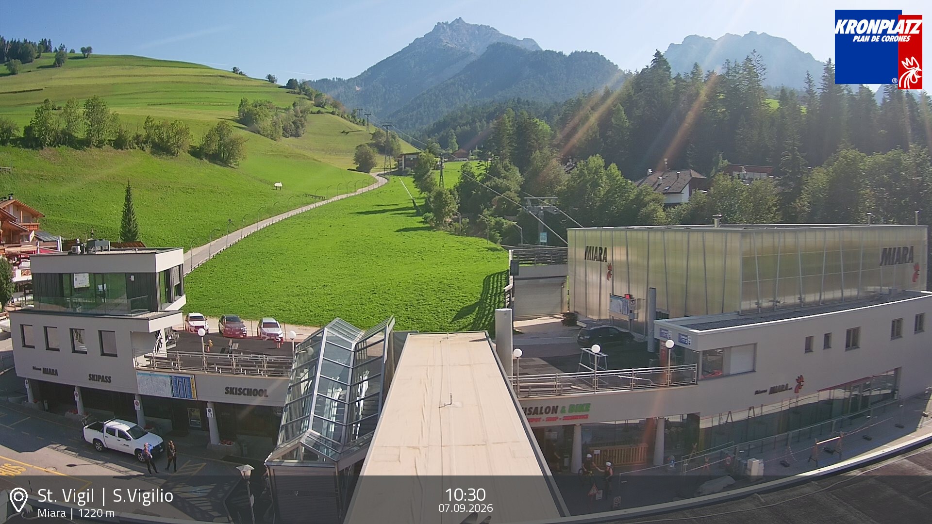 Archiv Foto Webcam Talstation Miara, Kronplatz